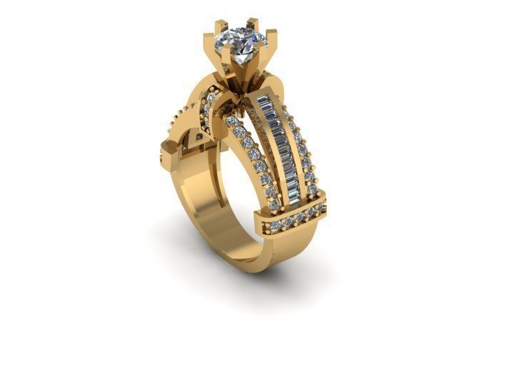 diamond Ring 3D print model_3