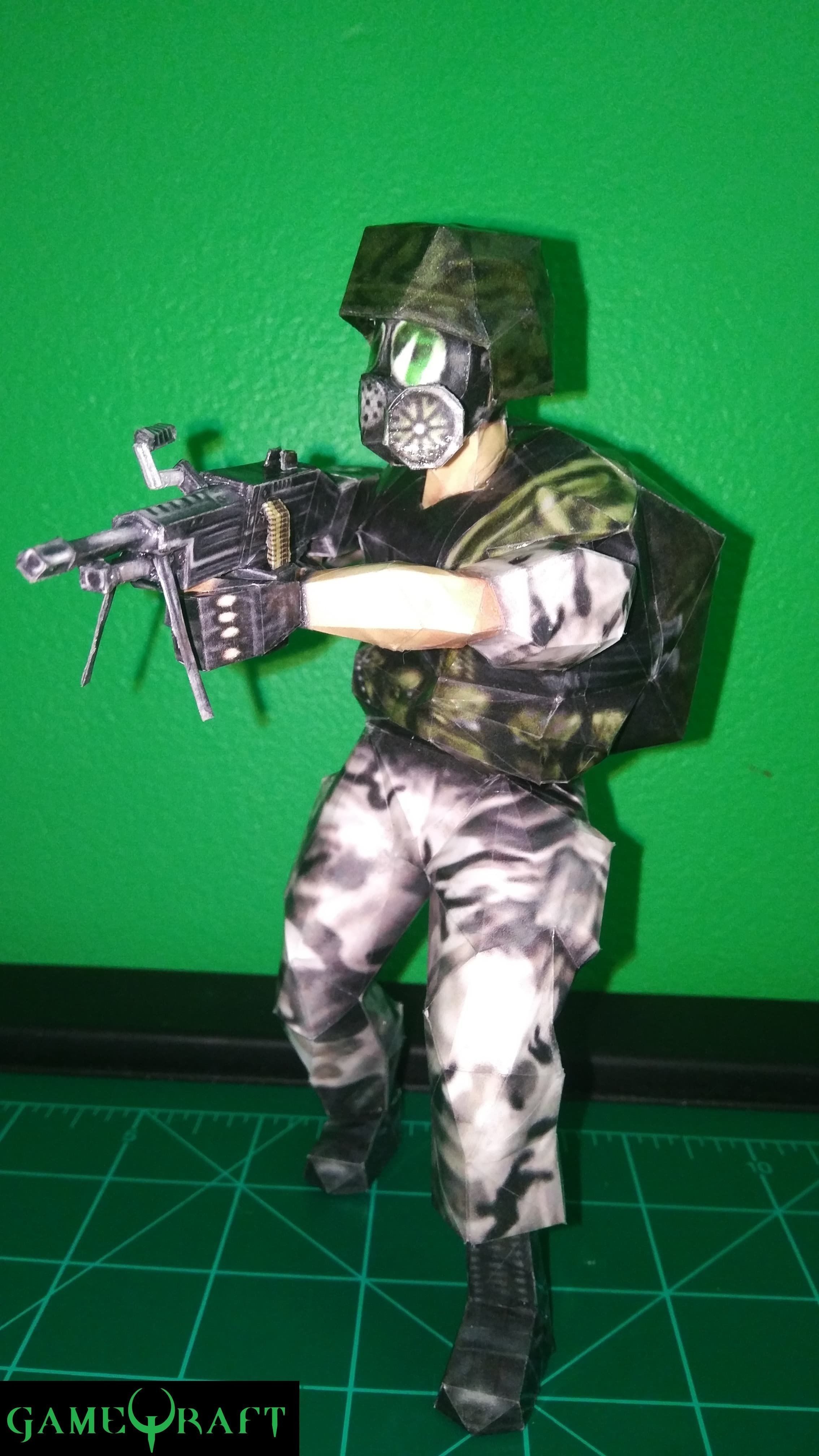 ADRIAN SHEPHARD HALF-LIFE OPPOSING FORCE - PAPERCRAFT TEMPLATE 3D print model_9