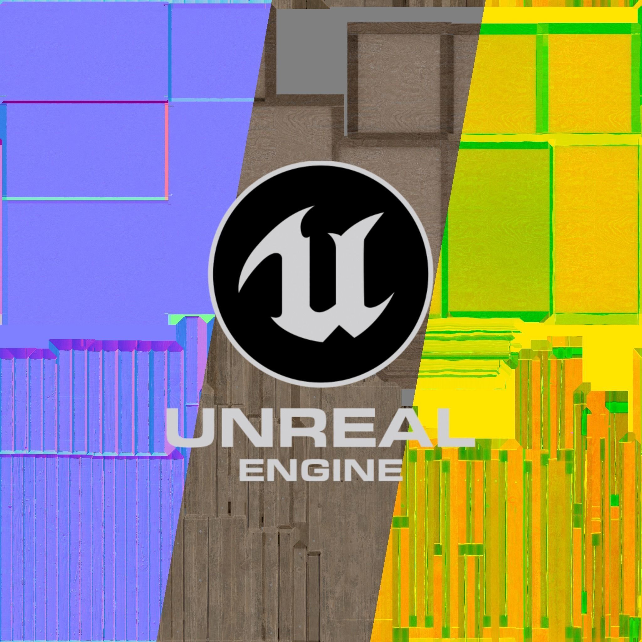 Plywood crates with cover lids - 3D VR  AR  game ready  Low-poly 3D model_9