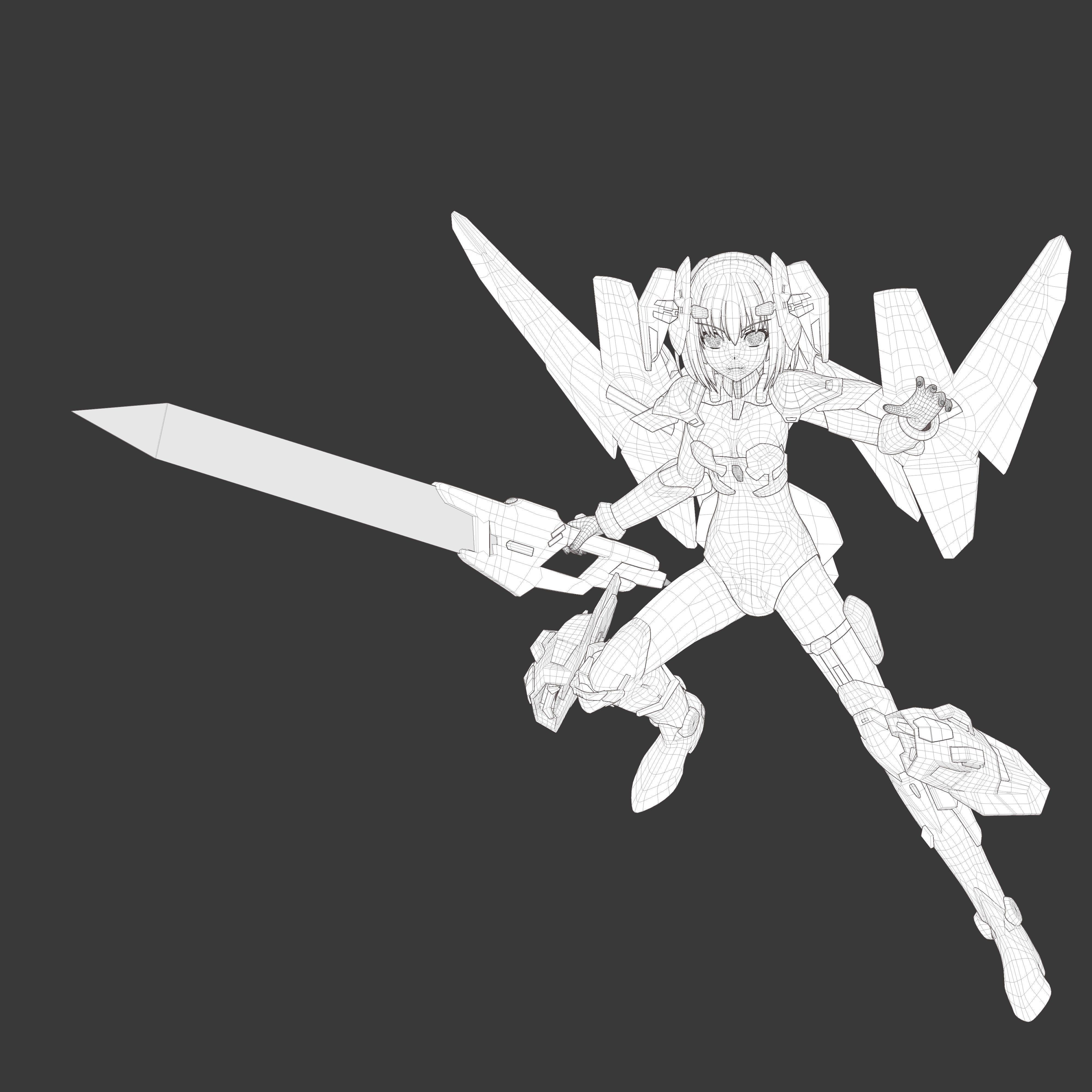 Pack Tobiichi Origami - 3D Model Blender Low-poly 3D model_4