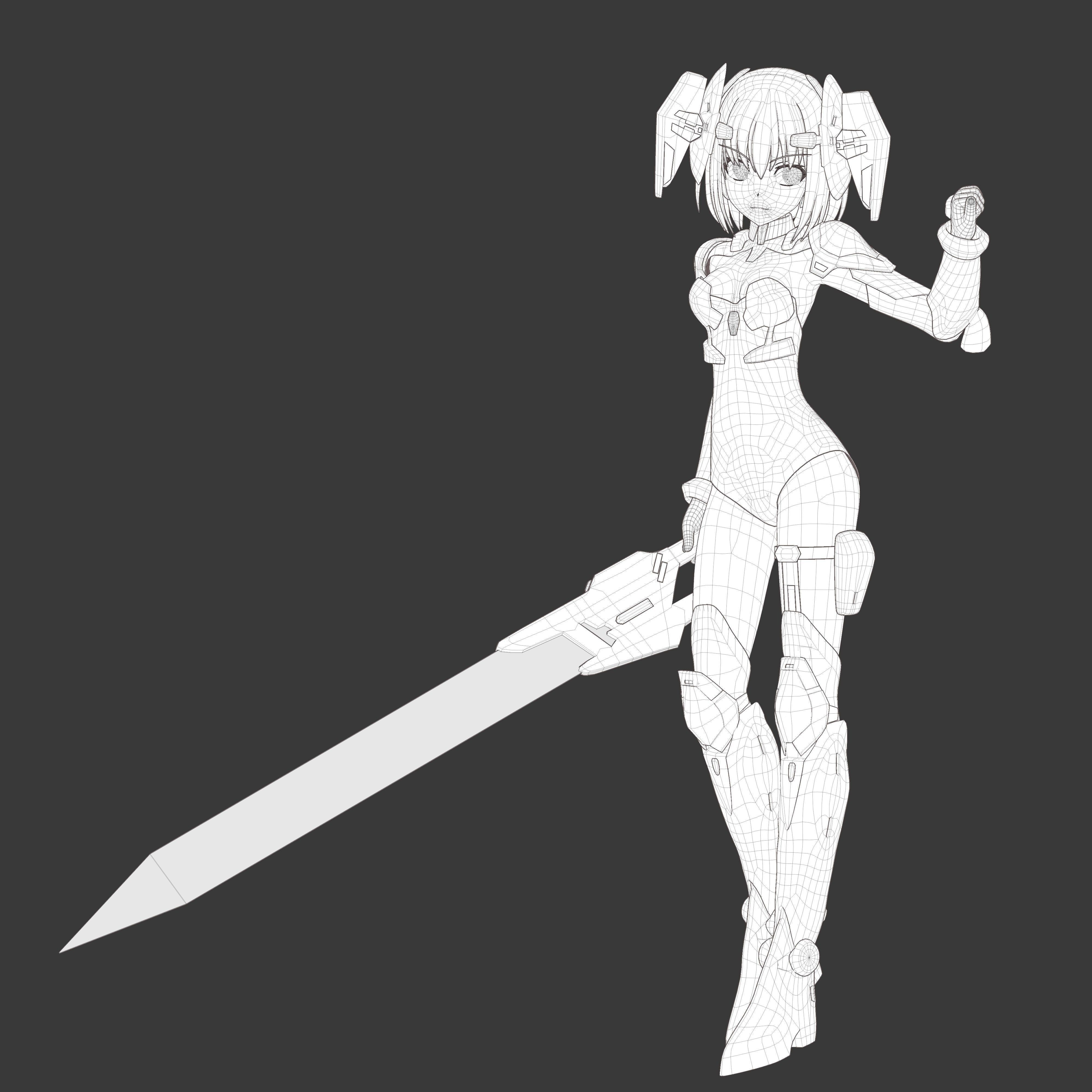 Pack Tobiichi Origami - 3D Model Blender Low-poly 3D model_2