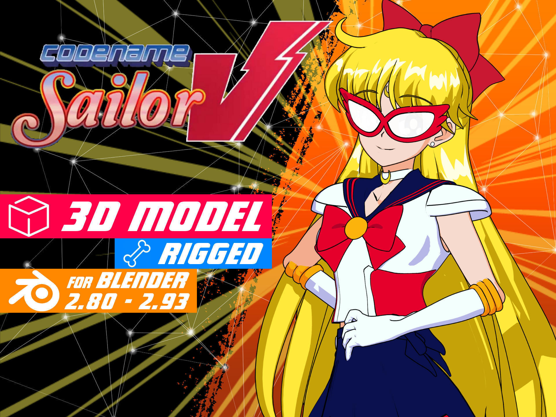 Pack Sailor Venus Eternal - 3D Model Blender Low-poly 3D model_20