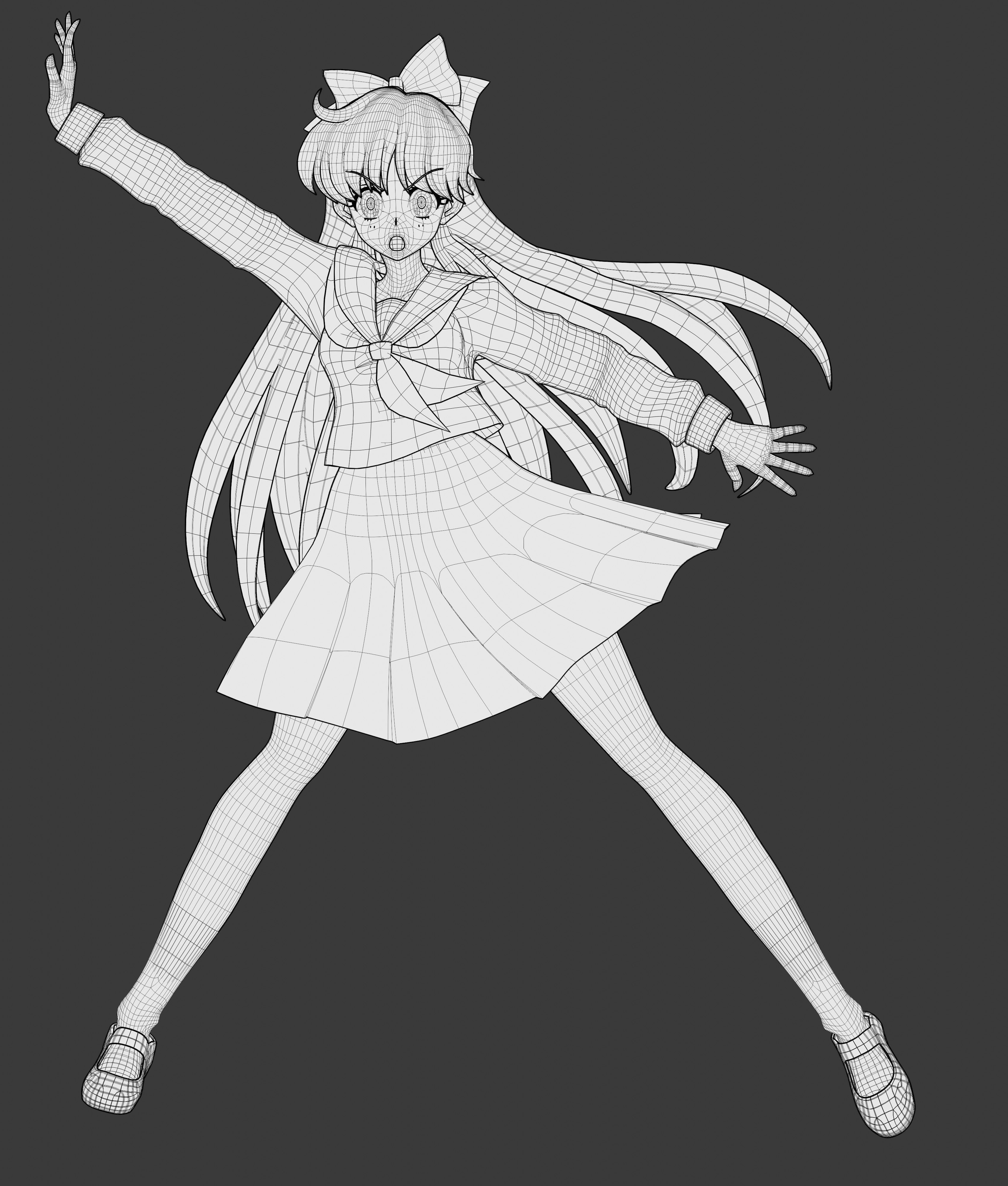 Pack Sailor Venus Eternal - 3D Model Blender Low-poly 3D model_5