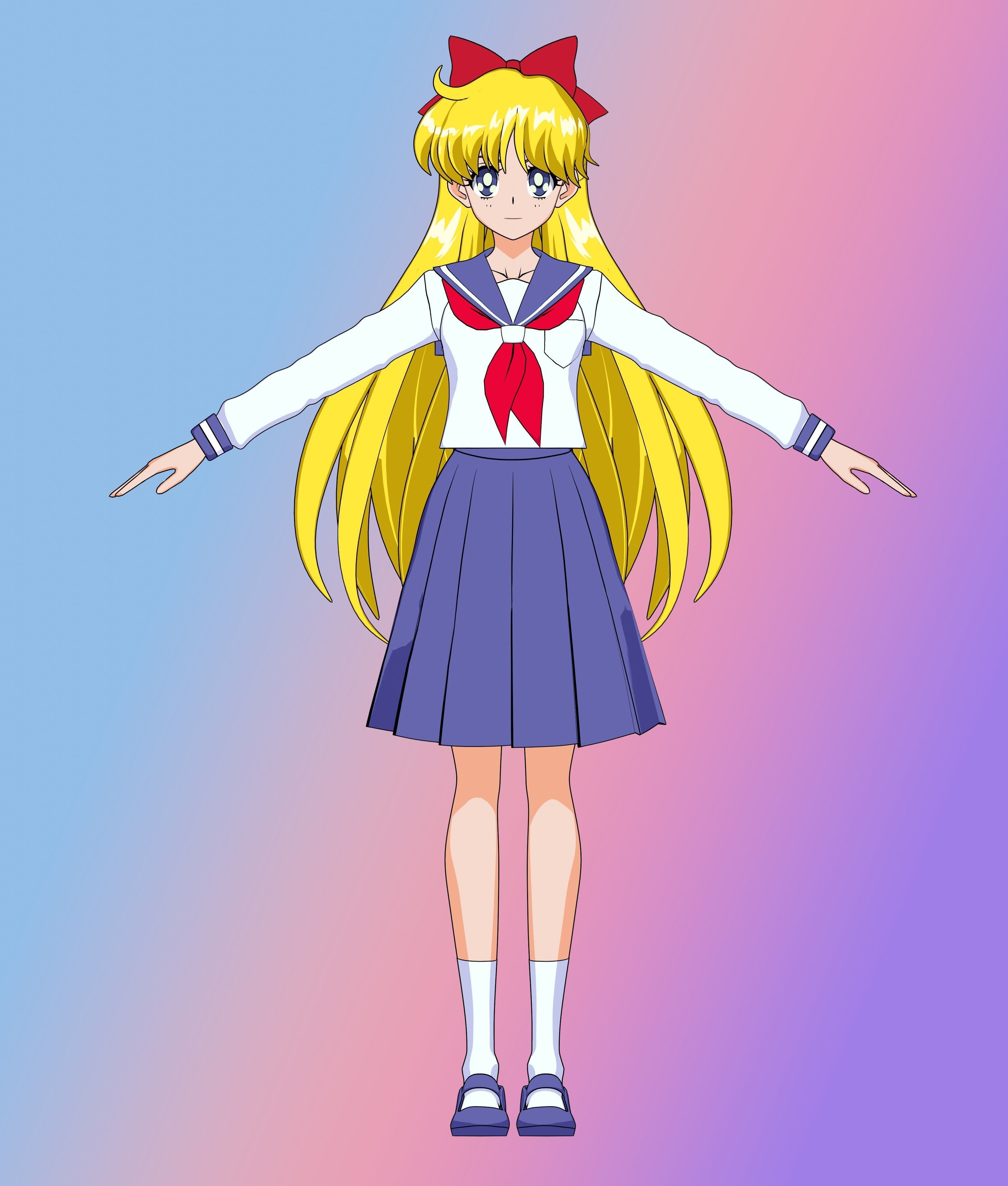Pack Sailor Venus Eternal - 3D Model Blender Low-poly 3D model_25