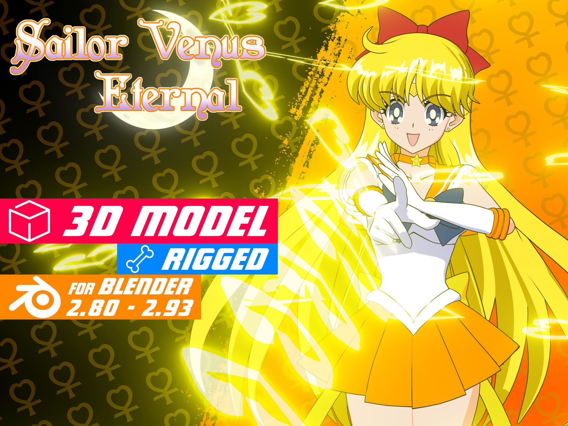 Pack Sailor Venus Eternal - 3D Model Blender Low-poly 3D model_19