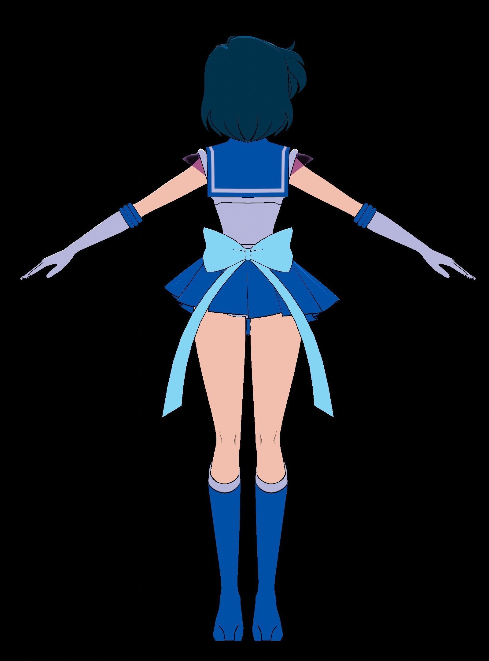 Sailor Mercury Eternal - 3D Model Blender Low-poly 3D model_4