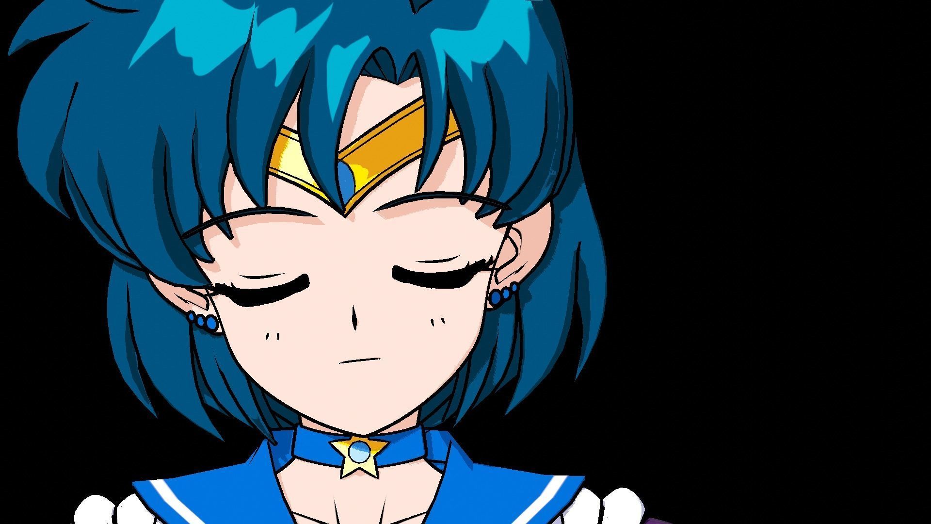 Sailor Mercury Eternal - 3D Model Blender Low-poly 3D model_11