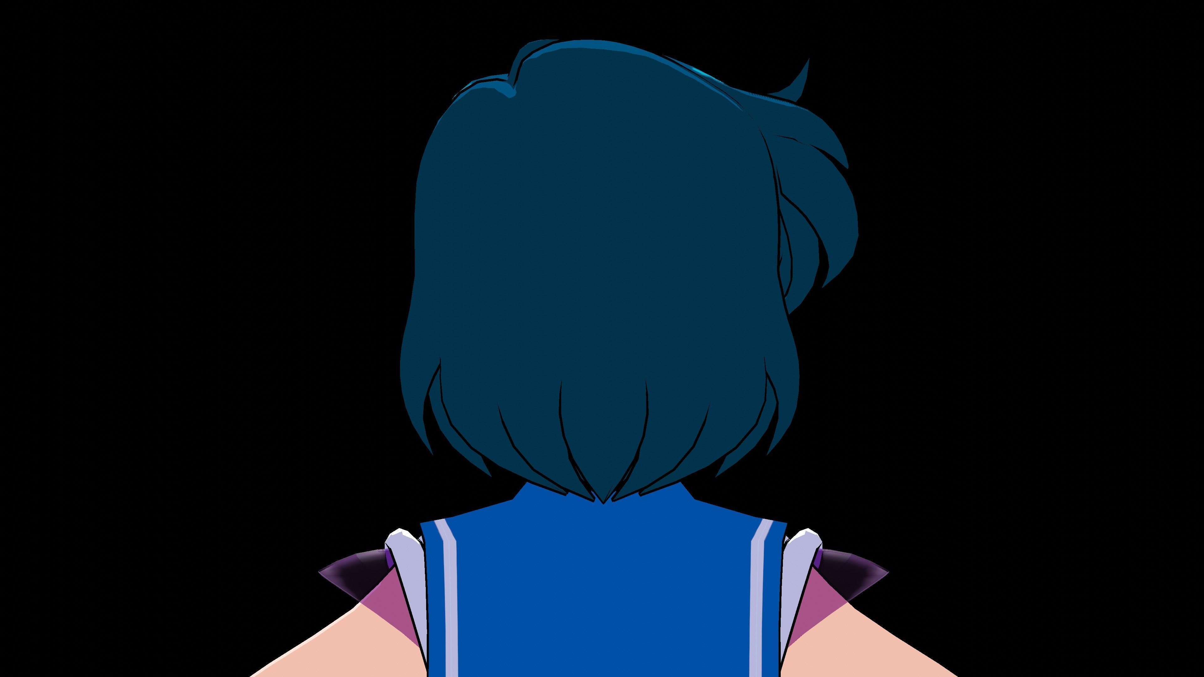 Sailor Mercury Eternal - 3D Model Blender Low-poly 3D model_7