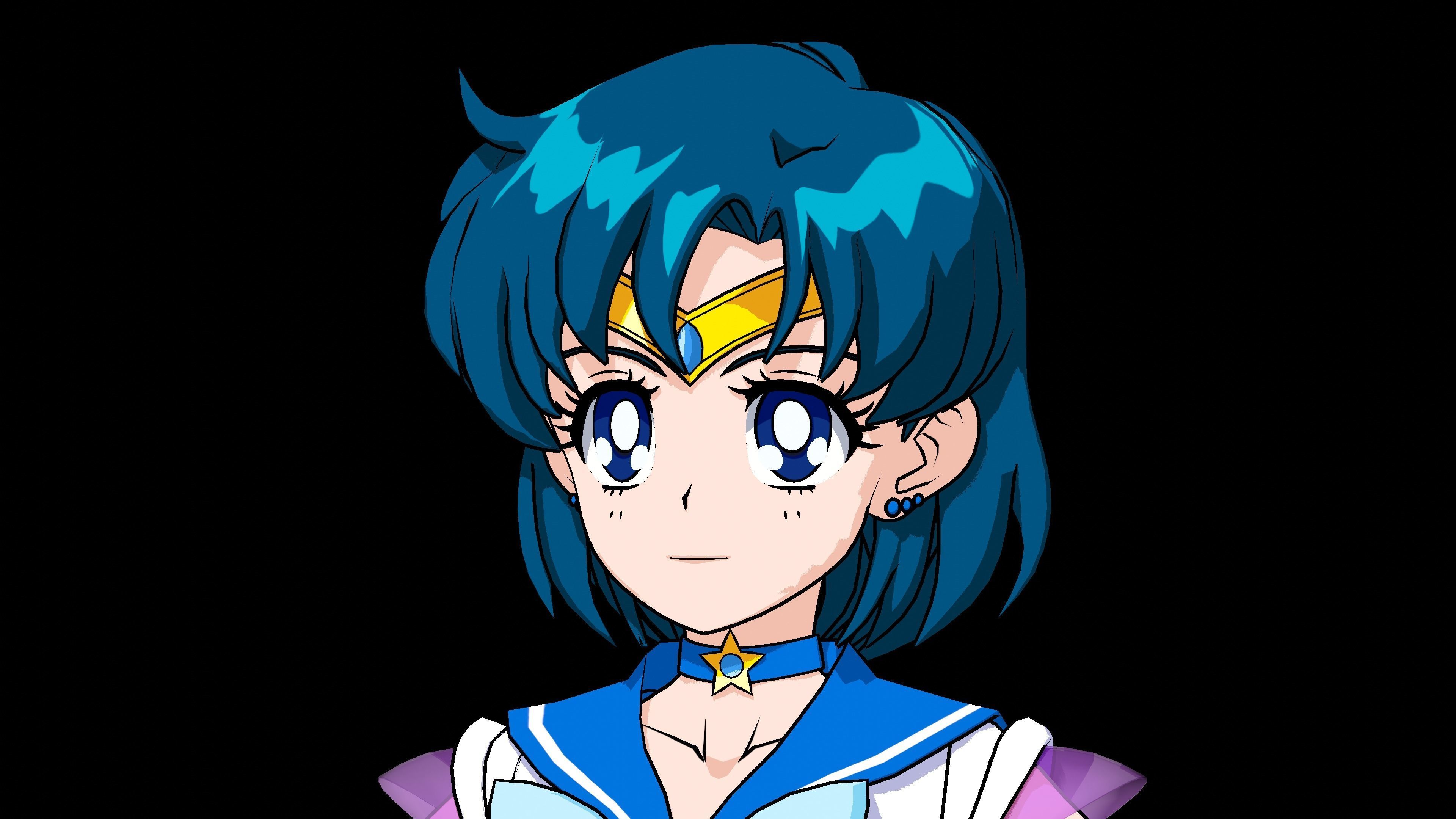 Sailor Mercury Eternal - 3D Model Blender Low-poly 3D model_8