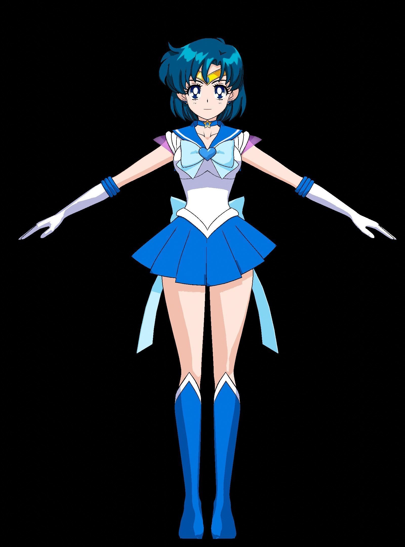 Sailor Mercury Eternal - 3D Model Blender Low-poly 3D model_2