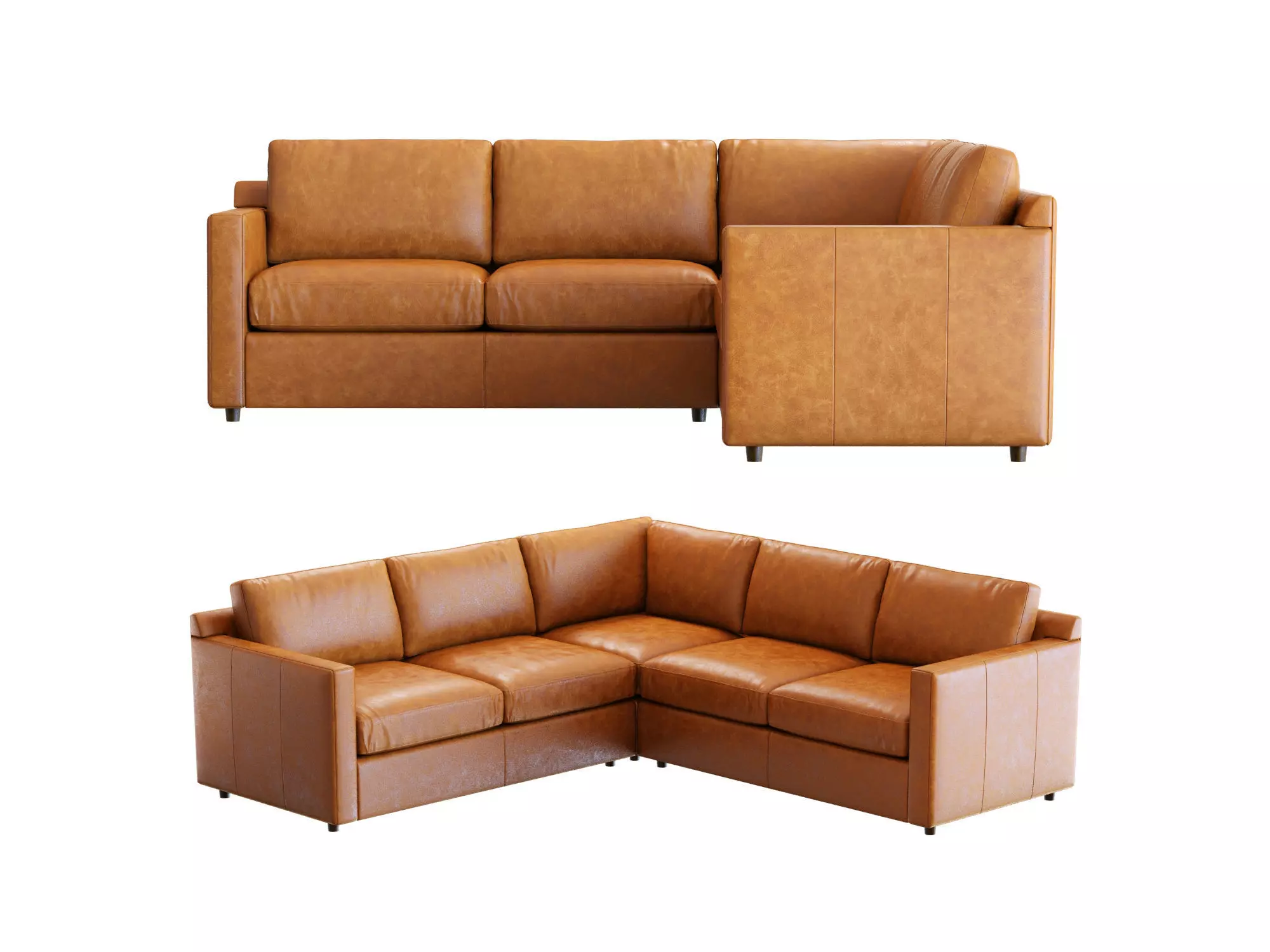 Crate and Barrel Barrett II Corner Sofa 3D model