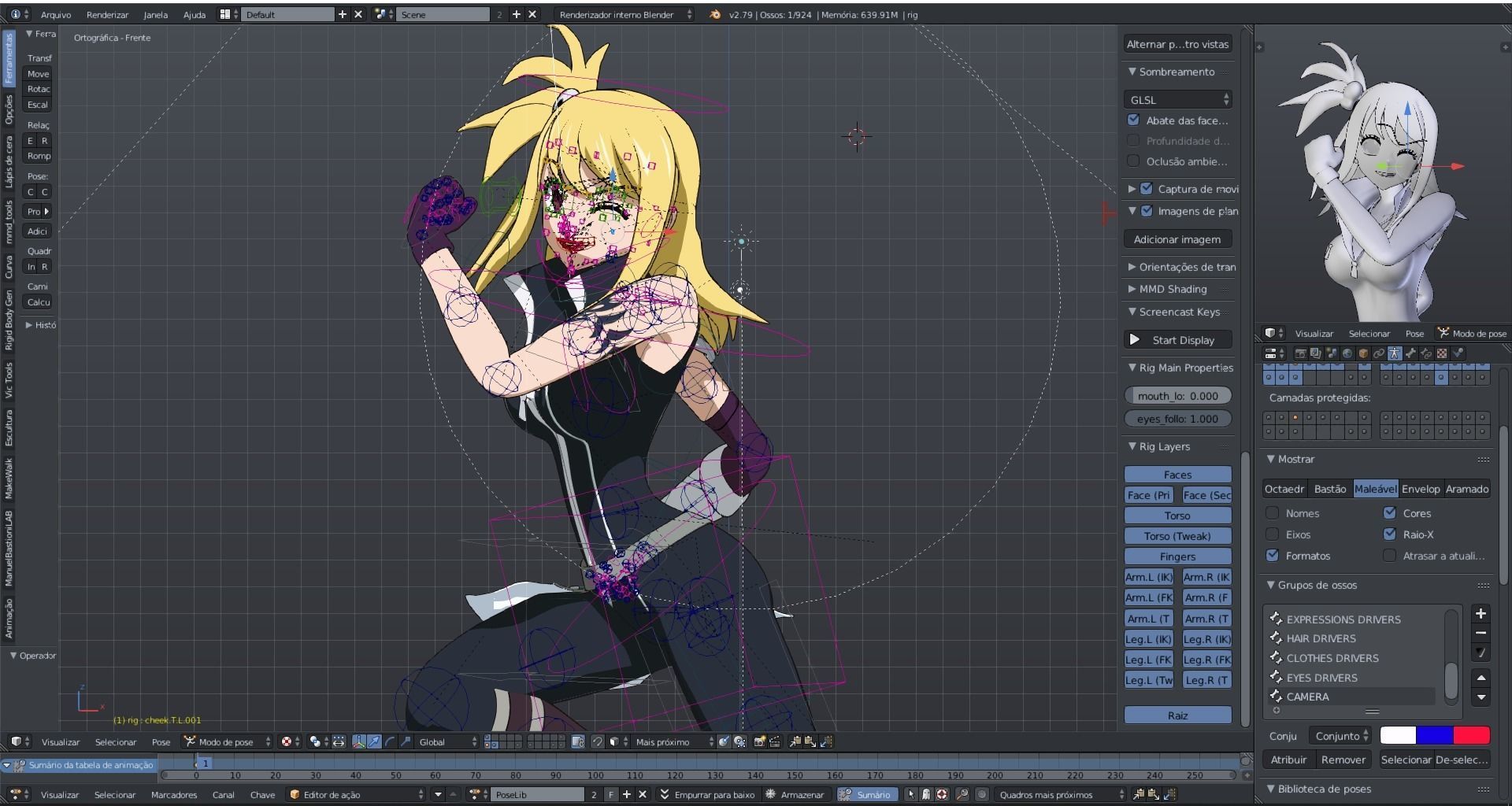 Pack Lucy Heartfilia - 3D model blender Low-poly 3D model_1