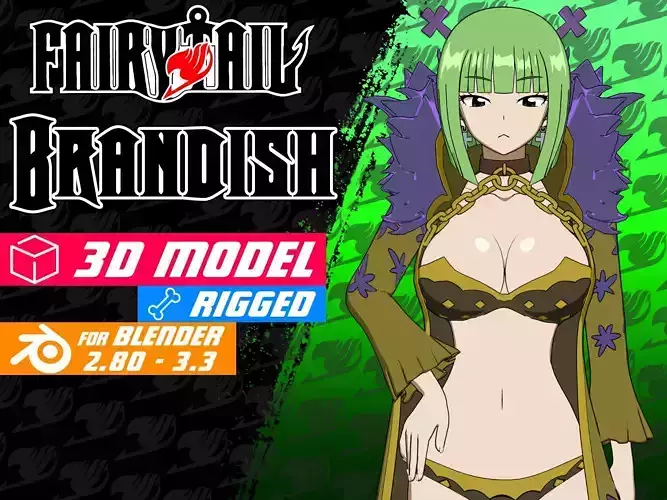 Brandish - 3D model blender Low-poly 3D model