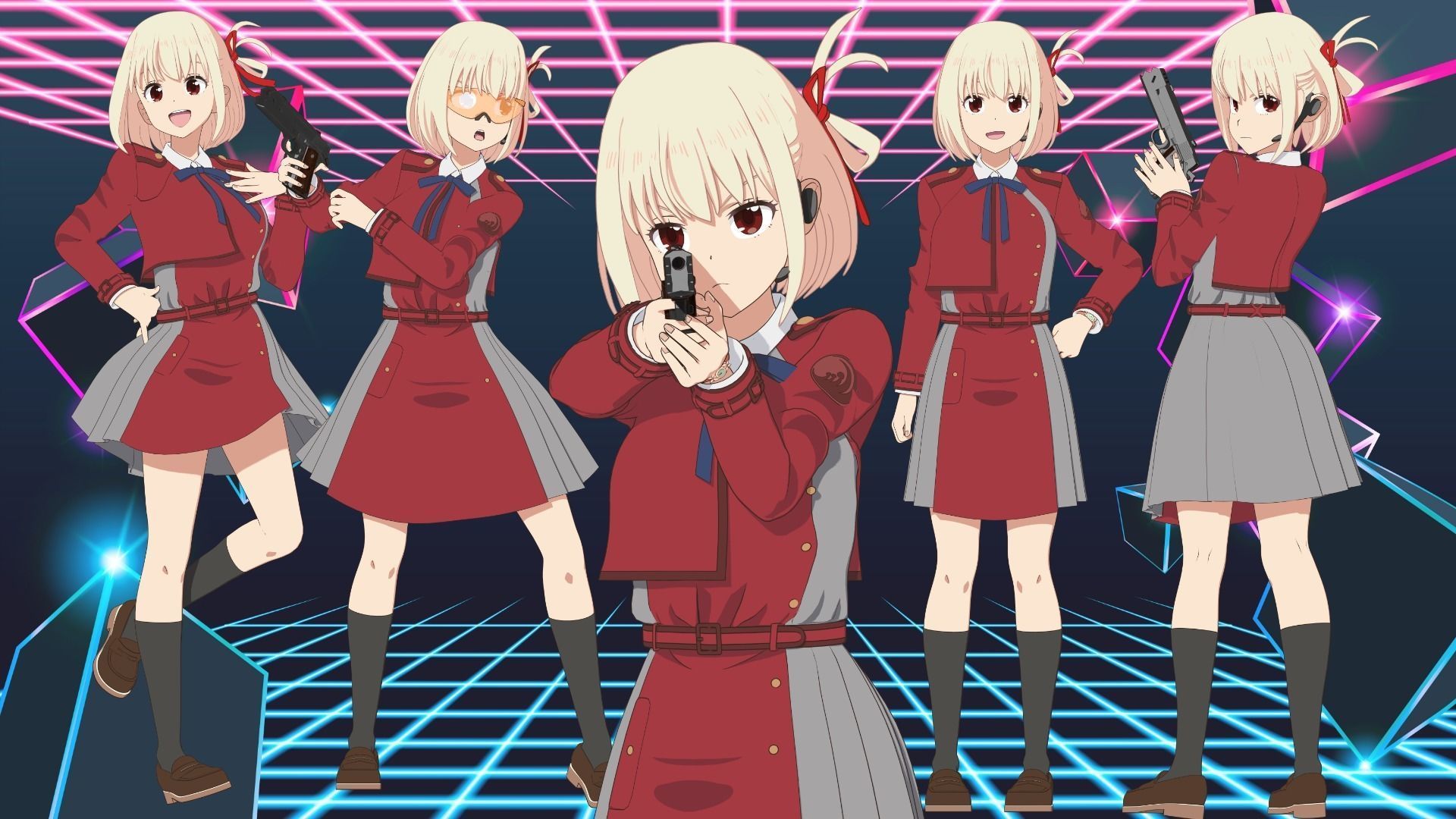 Nishikigi Chisato - Lycoris Recoil - Model 3D Blender 3D model_12