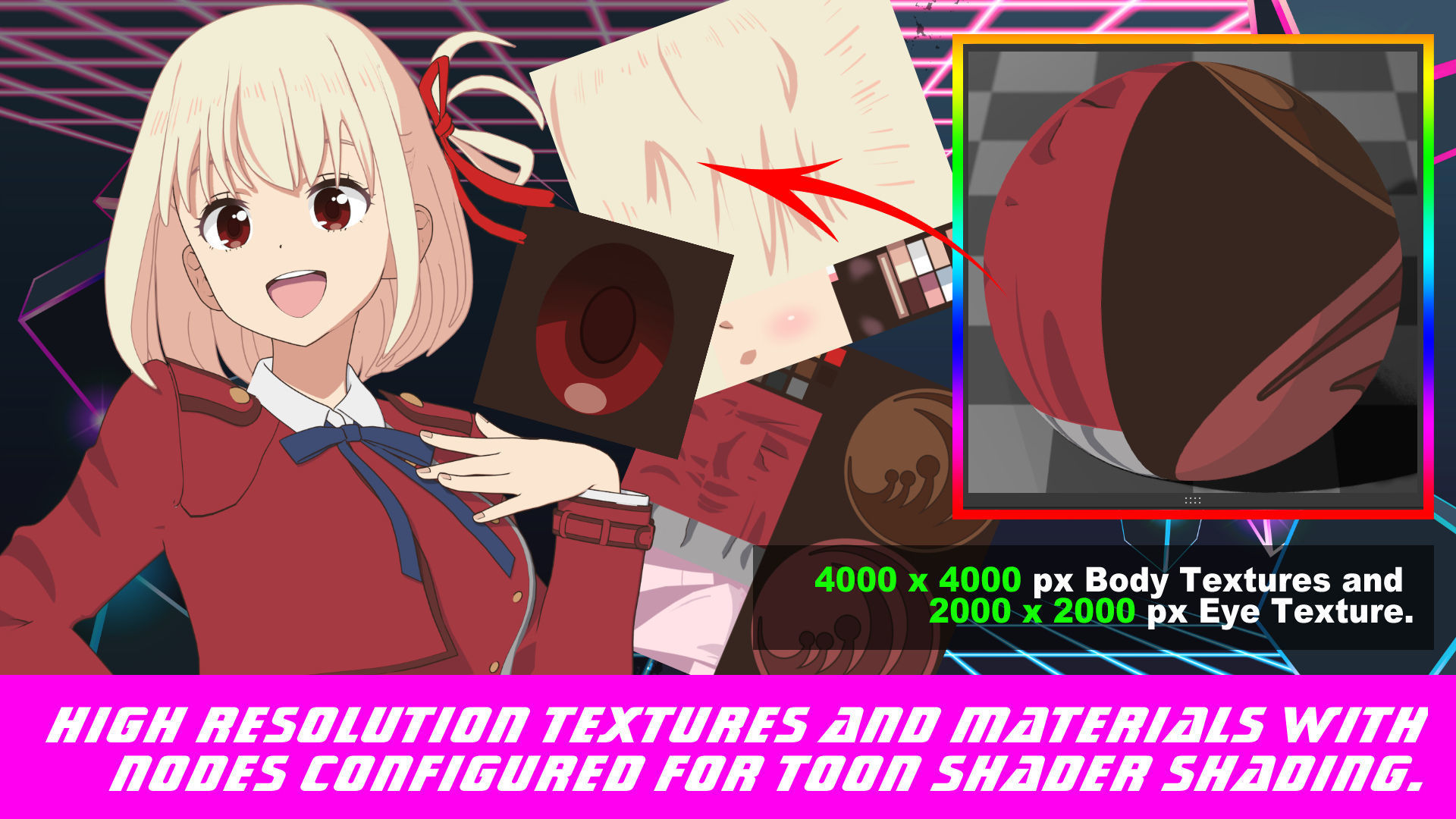 Nishikigi Chisato - Lycoris Recoil - Model 3D Blender 3D model_3