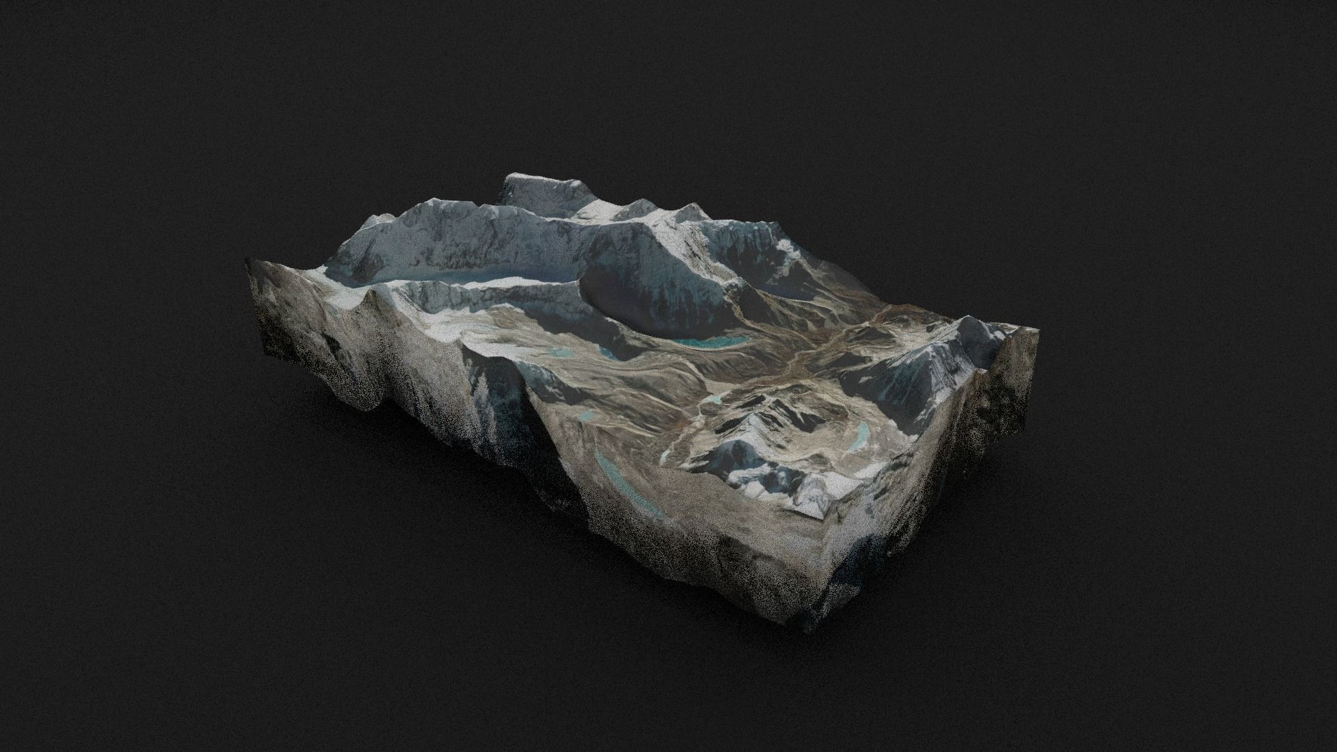 Chamlang Low-poly 3D model_4