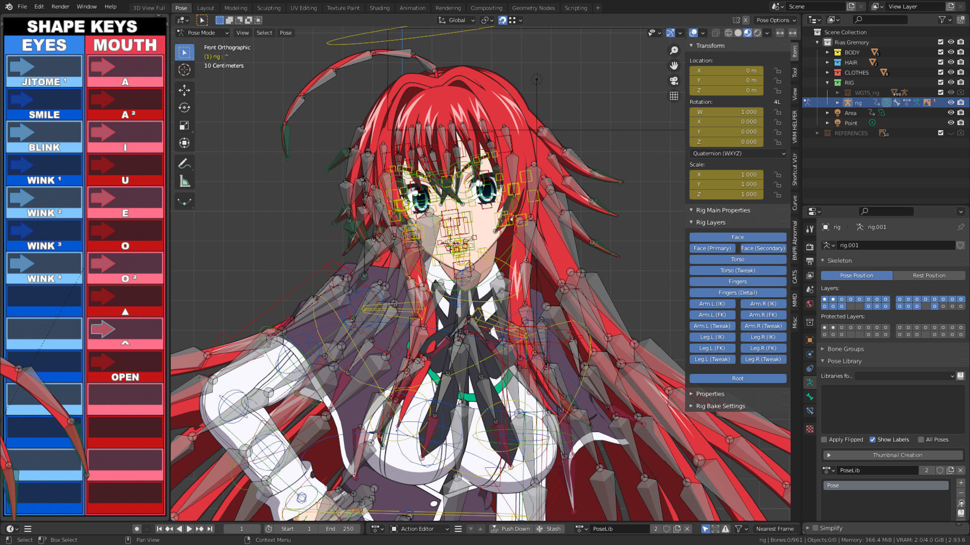 Rias Gremory - High School DXD - 3D Model Blender 3D model_11