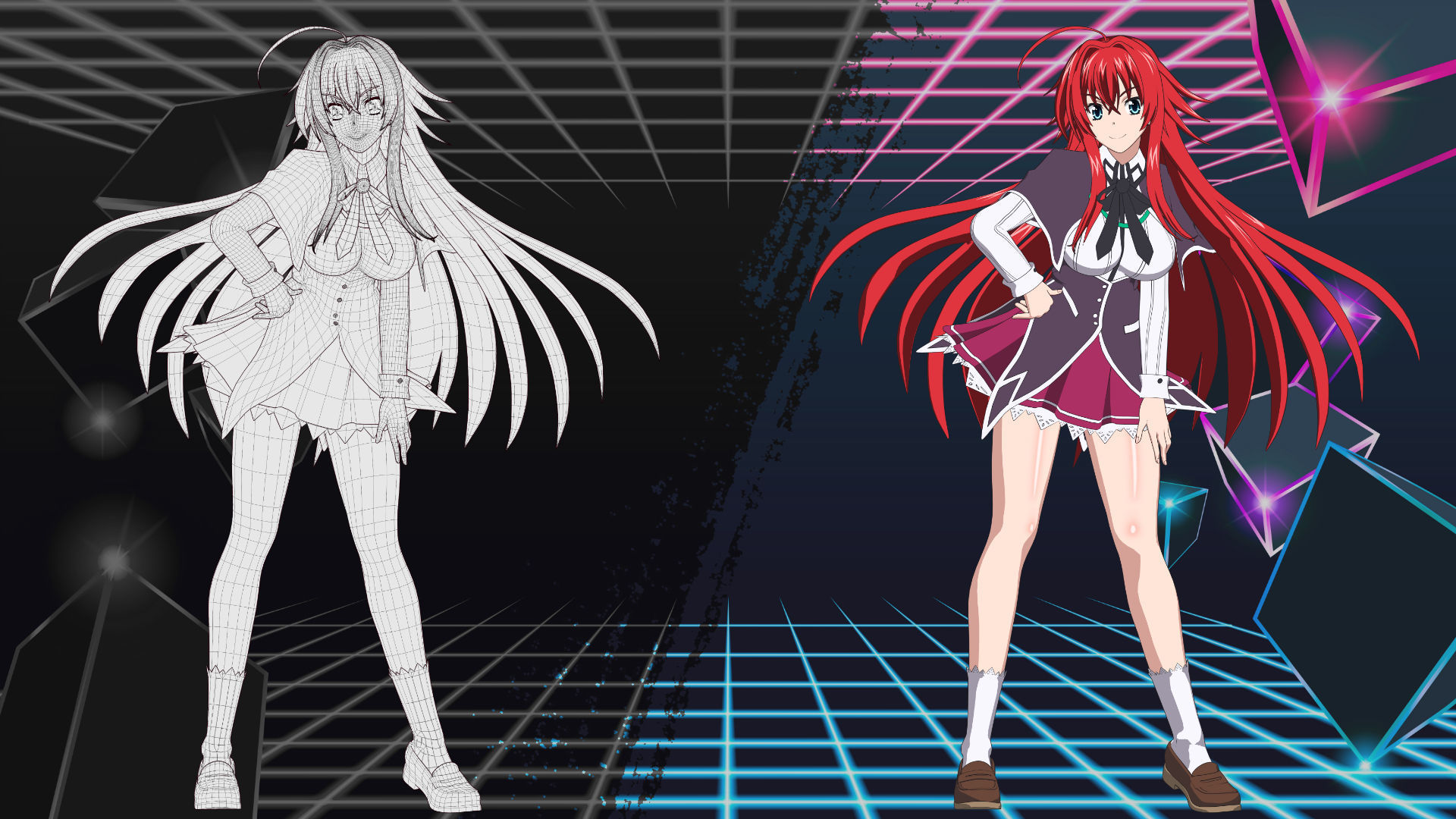 Rias Gremory - High School DXD - 3D Model Blender 3D model_5
