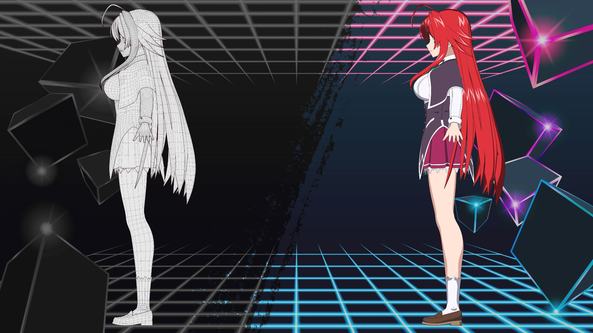 Rias Gremory - High School DXD - 3D Model Blender 3D model_9