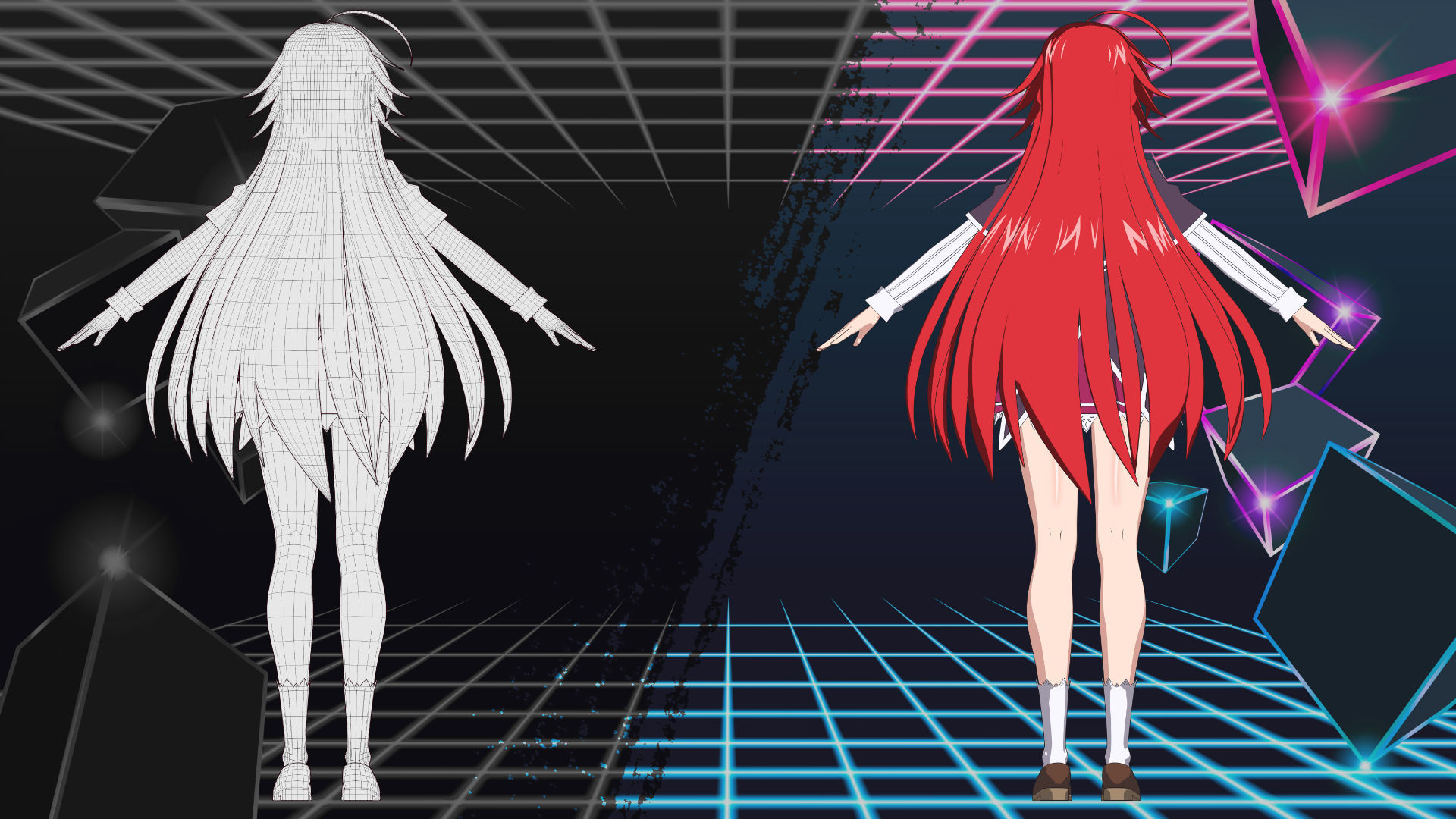 Rias Gremory - High School DXD - 3D Model Blender 3D model_8