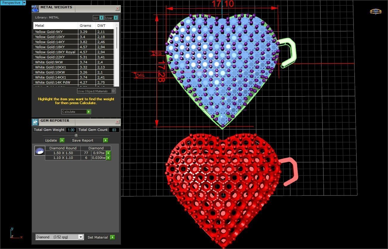 Heart link 3D print model_6