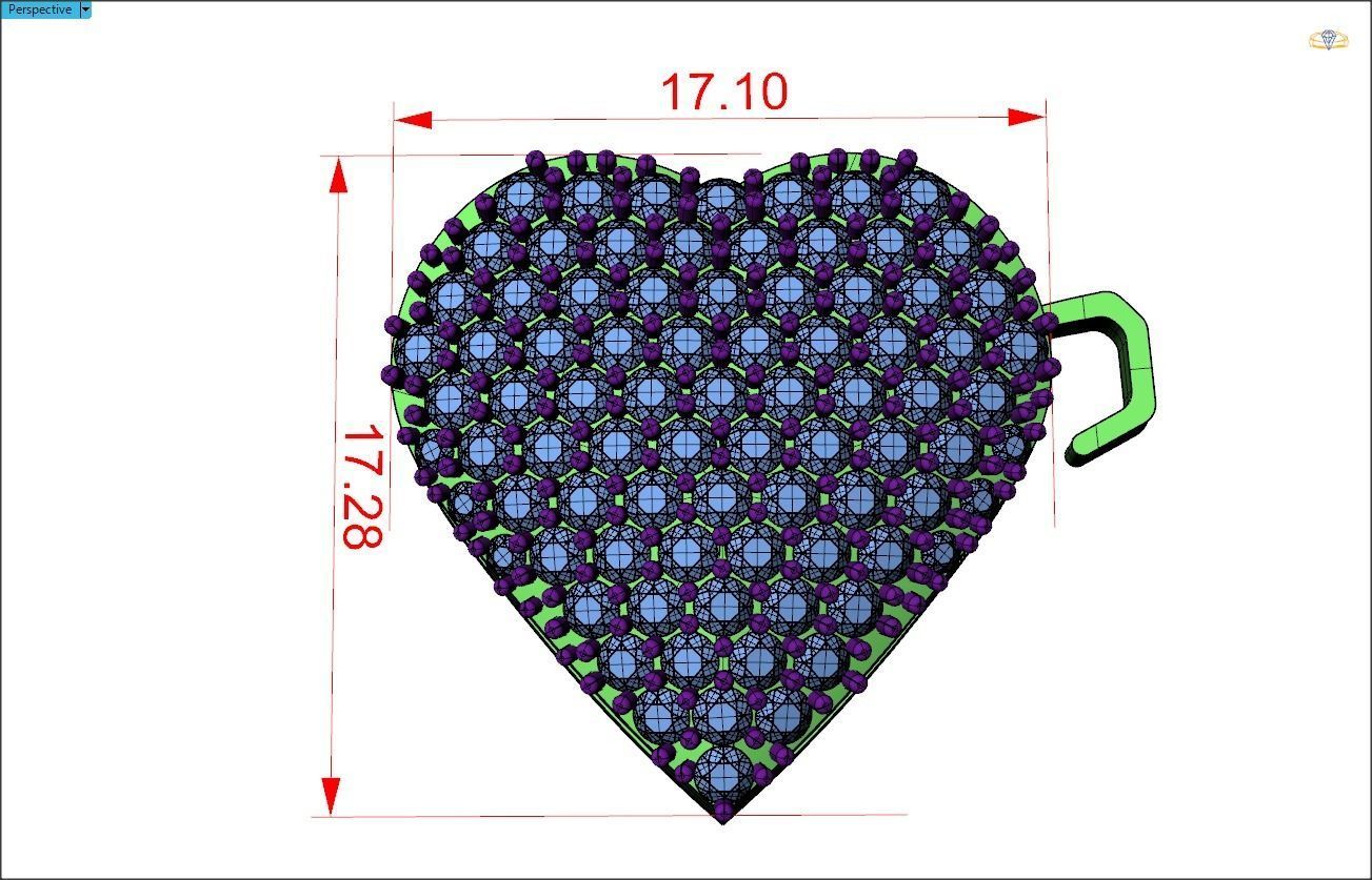 Heart link 3D print model_4