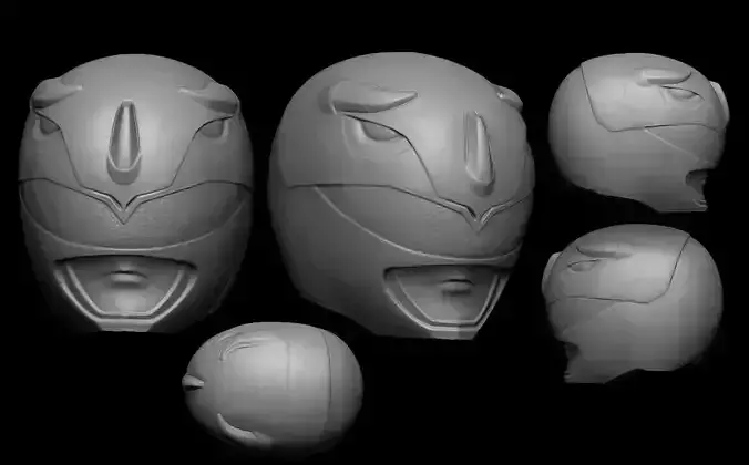 power ranger screen used stunt helmet blue ranger 3d scan