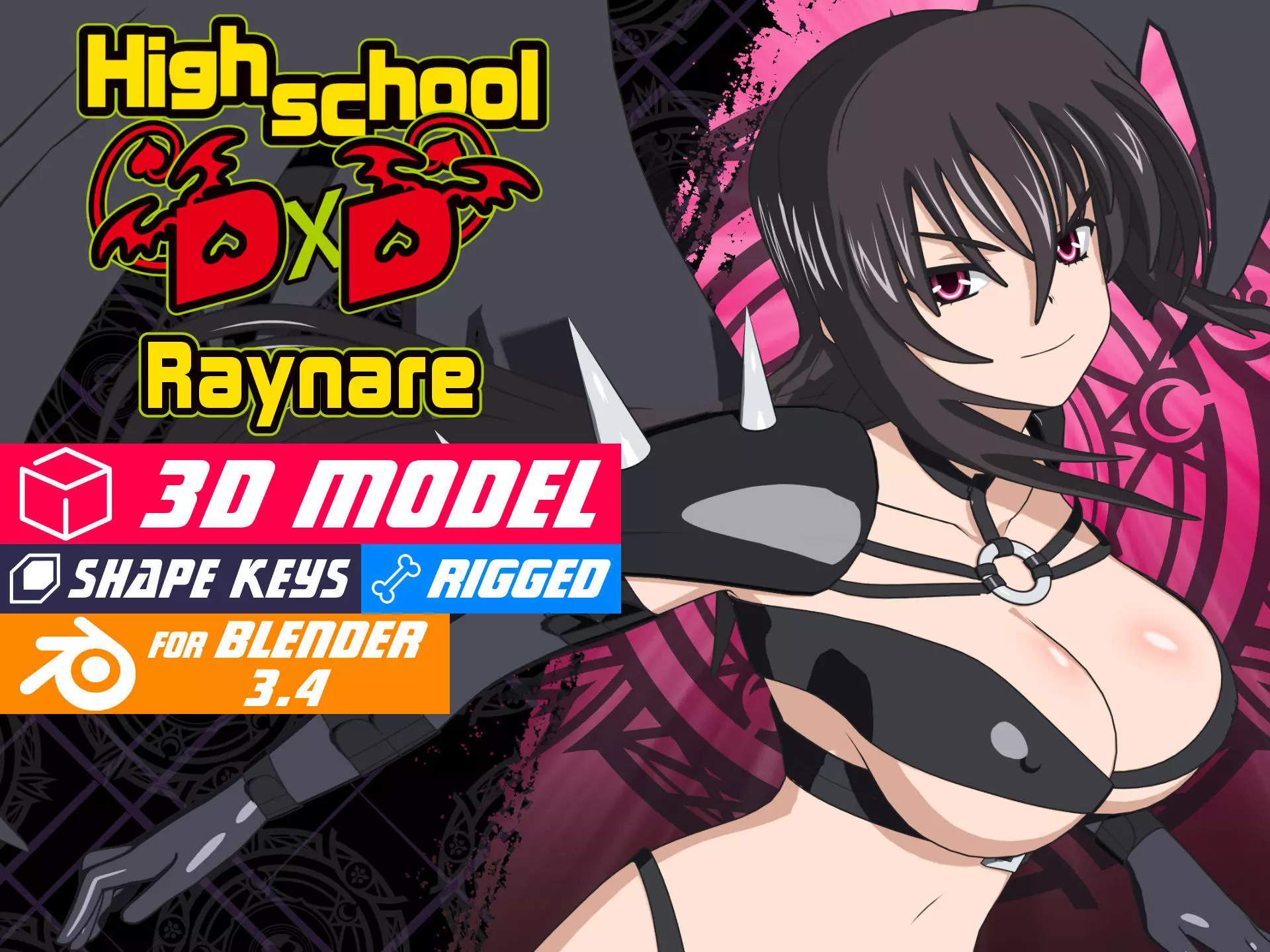 Raynare - High School DXD - 3D Model Blender 3D model_0