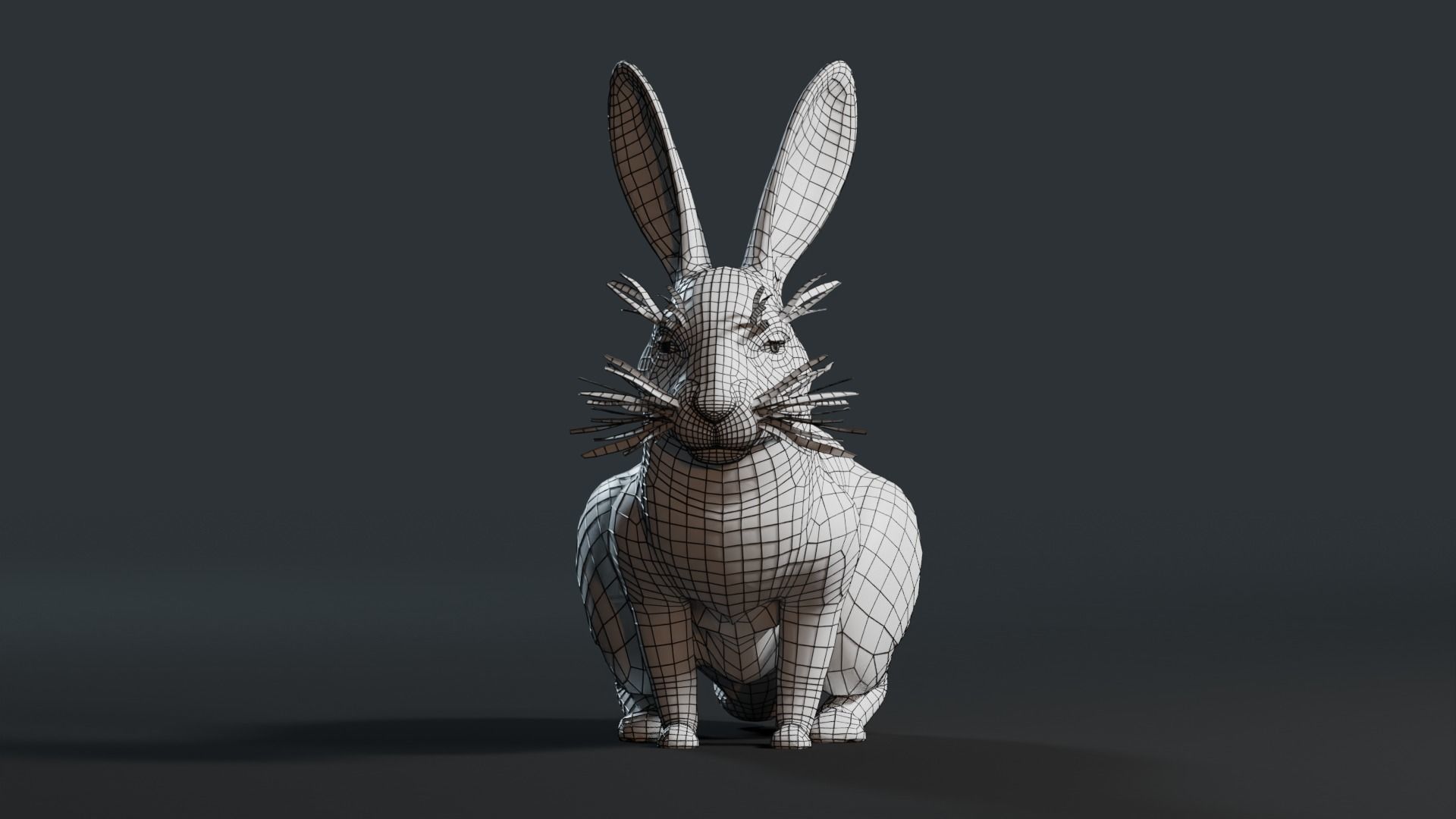 Reallistic Animated Rabbit Low-poly 3D model_35