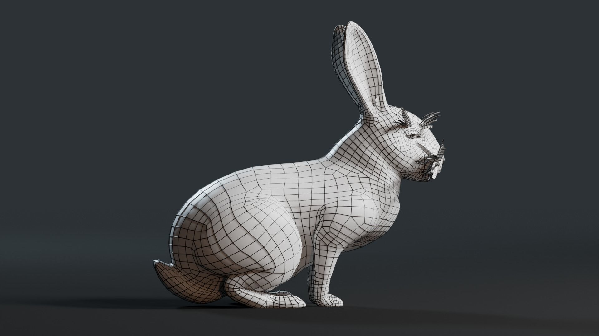 Reallistic Animated Rabbit Low-poly 3D model_40