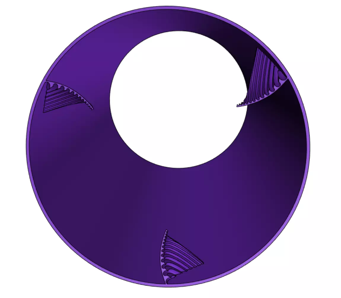 Schauberger Vortex Guide Vanes 3D print model_0