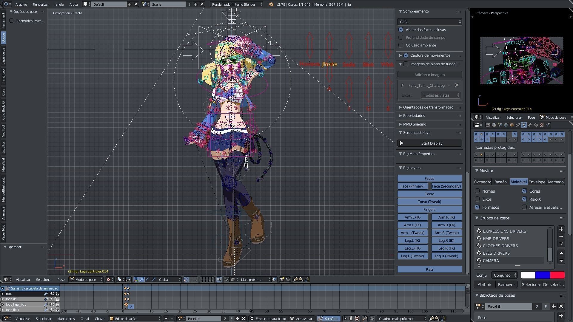 Pack Lucy Heartfilia V2 - 3D model blender Low-poly 3D model_25