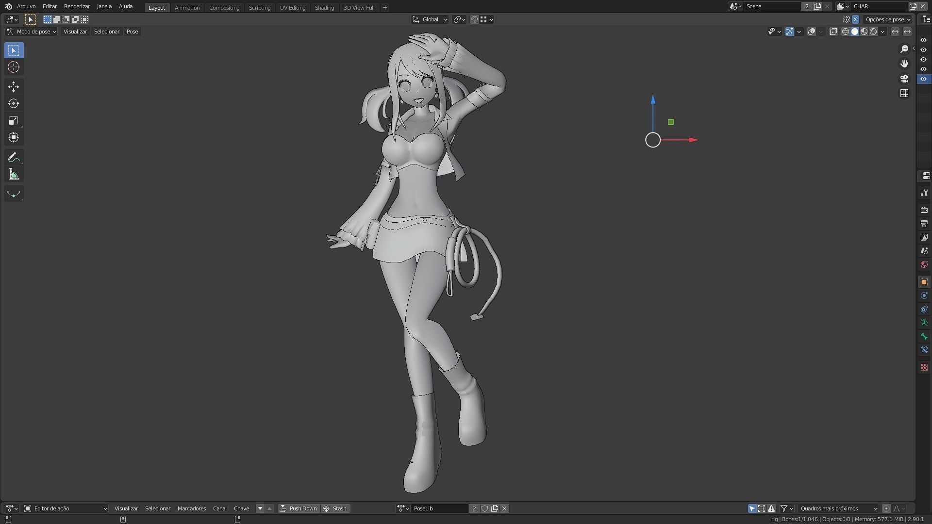 Pack Lucy Heartfilia V2 - 3D model blender Low-poly 3D model_23