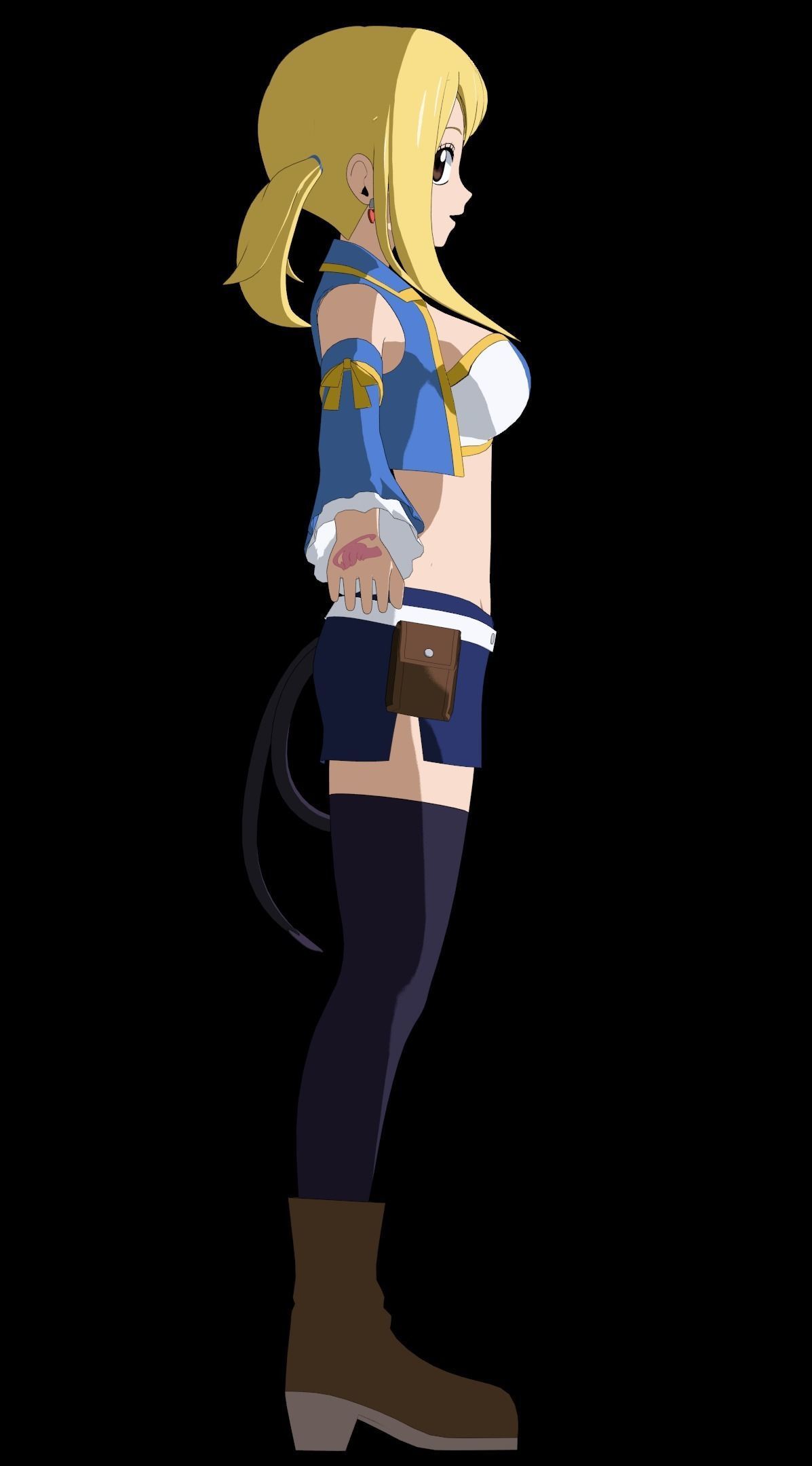 Pack Lucy Heartfilia V2 - 3D model blender Low-poly 3D model_10