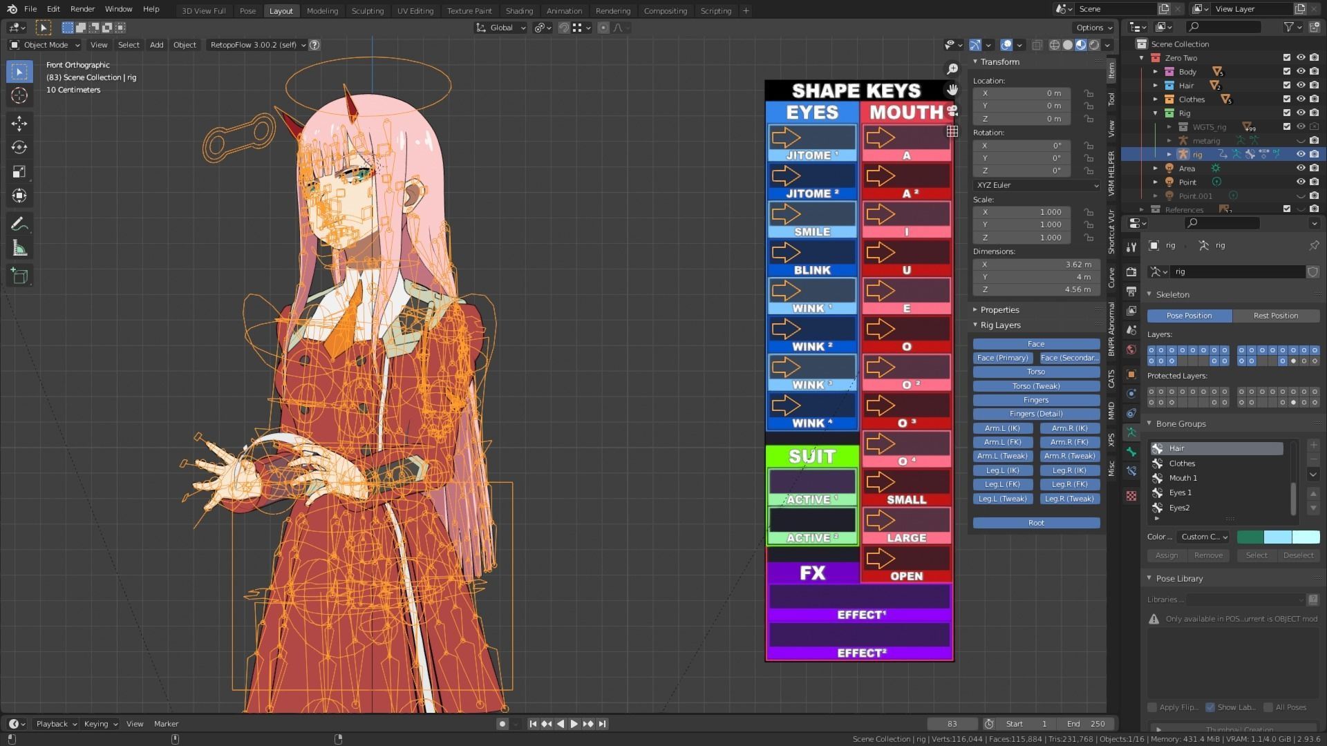 Pack Zero Two - Darling in the Franxx - Model 3D Blender 3D model_23