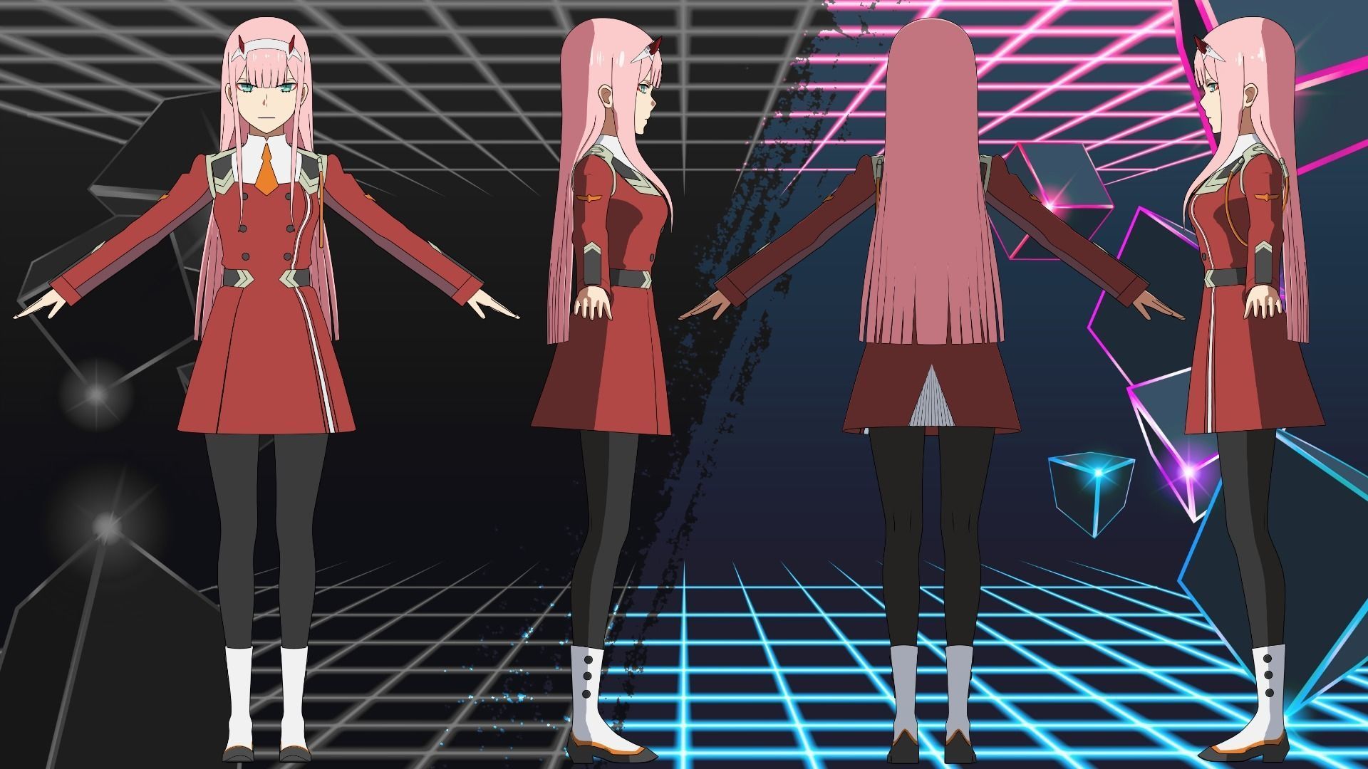 Pack Zero Two - Darling in the Franxx - Model 3D Blender 3D model_26