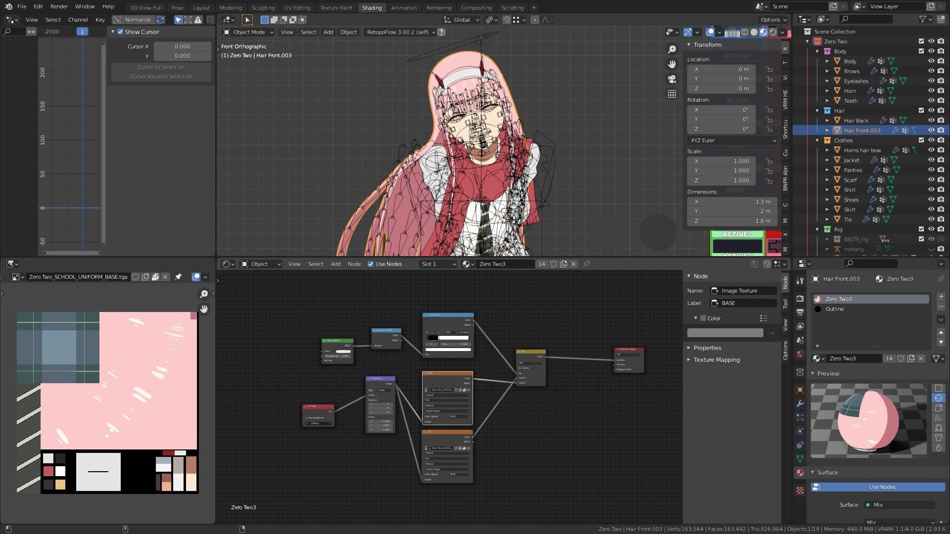 Pack Zero Two - Darling in the Franxx - Model 3D Blender 3D model_20