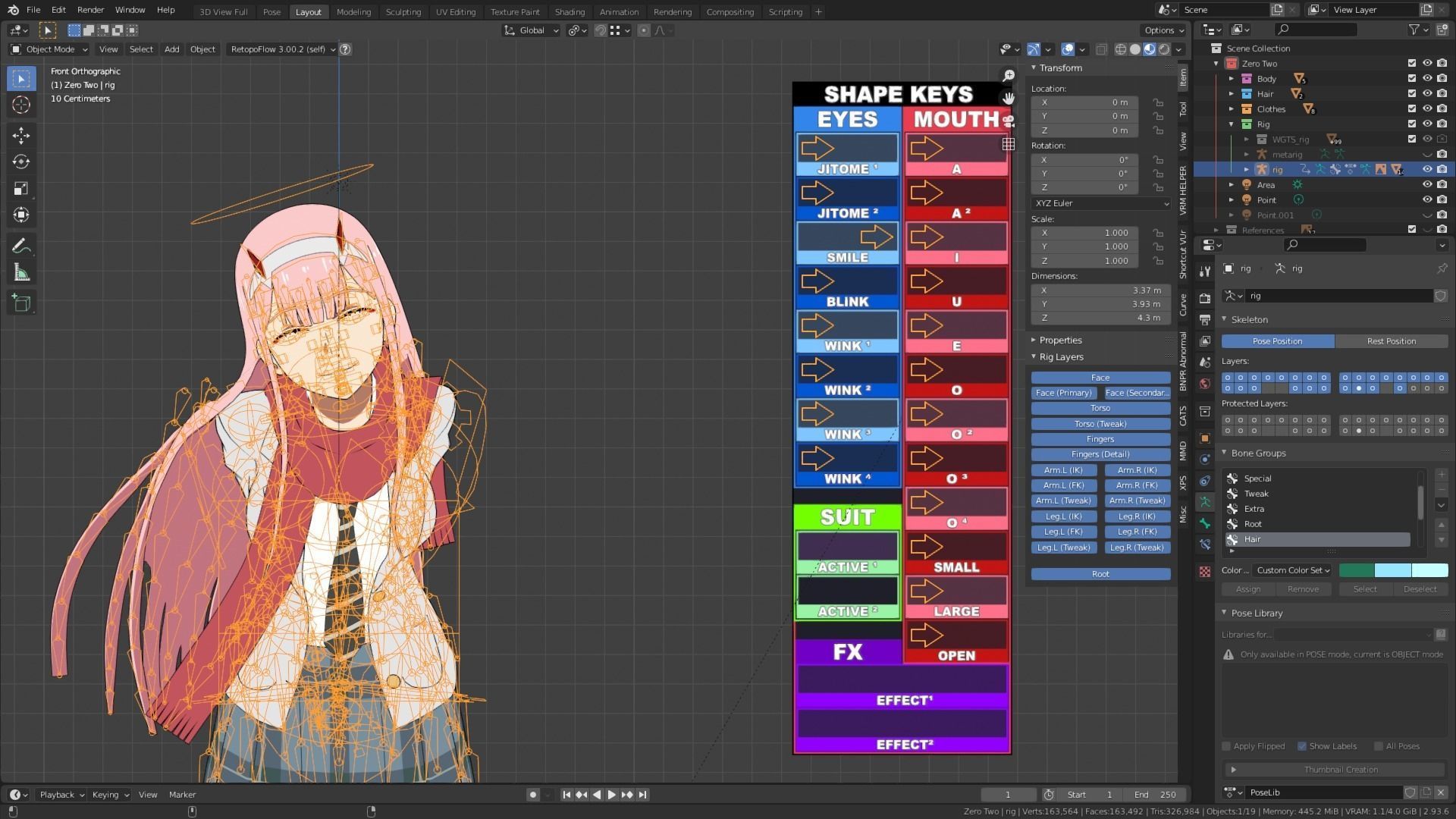 Pack Zero Two - Darling in the Franxx - Model 3D Blender 3D model_18