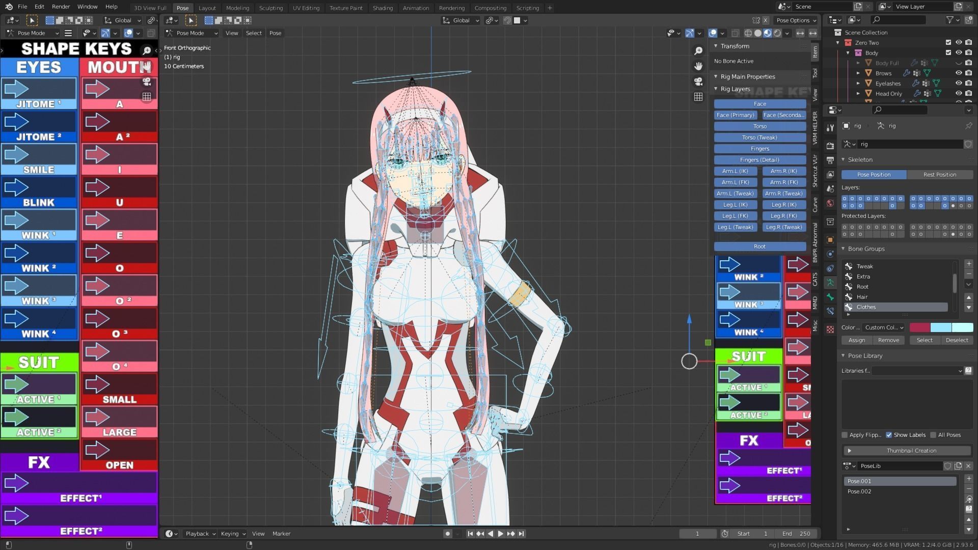 Pack Zero Two - Darling in the Franxx - Model 3D Blender 3D model_33