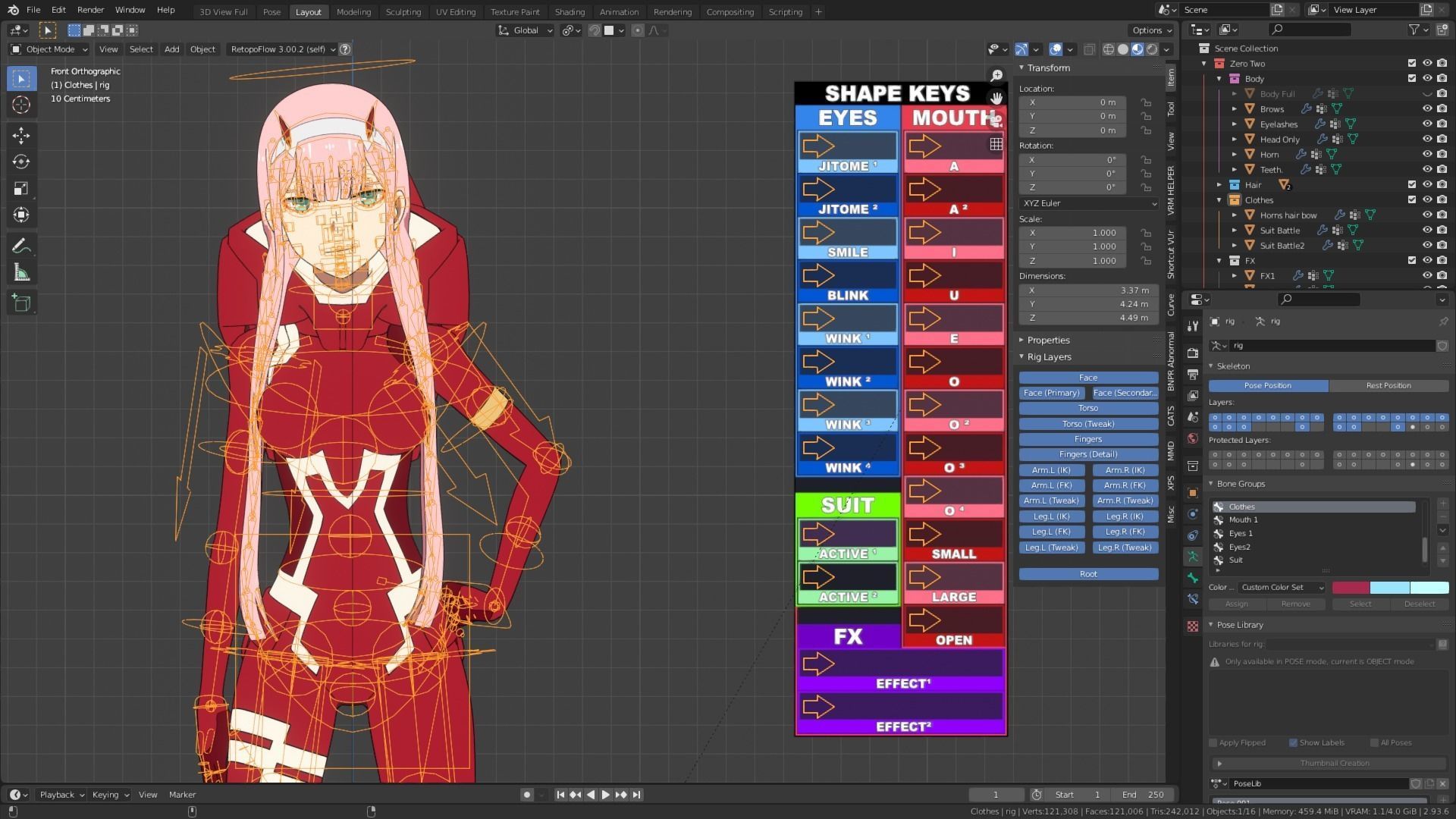 Pack Zero Two - Darling in the Franxx - Model 3D Blender 3D model_32