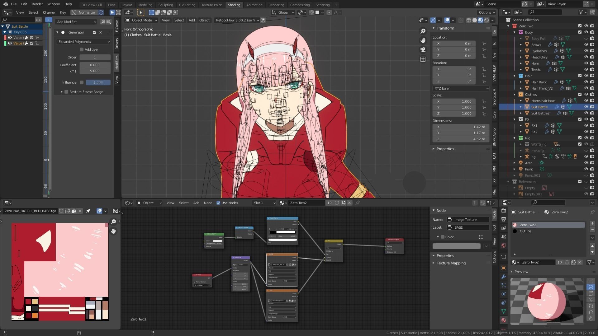 Pack Zero Two - Darling in the Franxx - Model 3D Blender 3D model_31