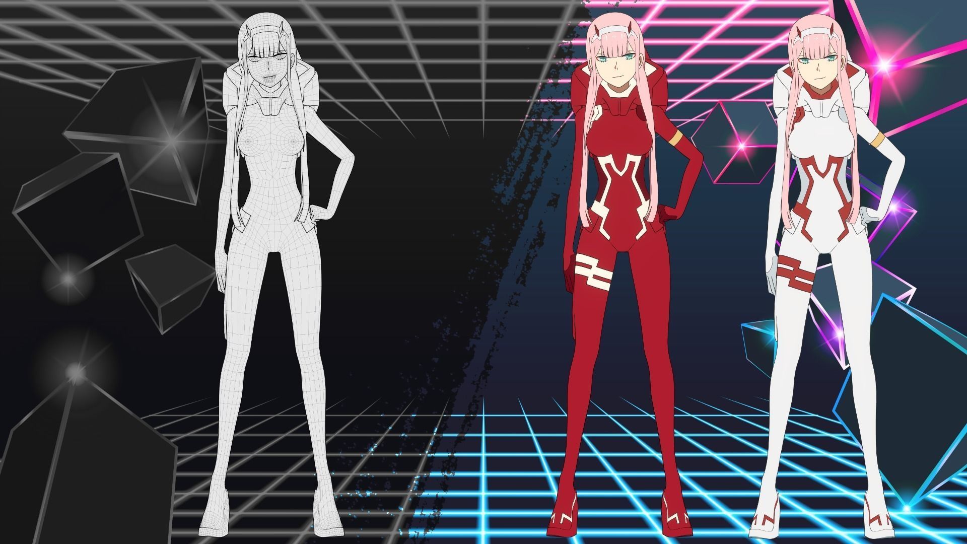 Pack Zero Two - Darling in the Franxx - Model 3D Blender 3D model_15