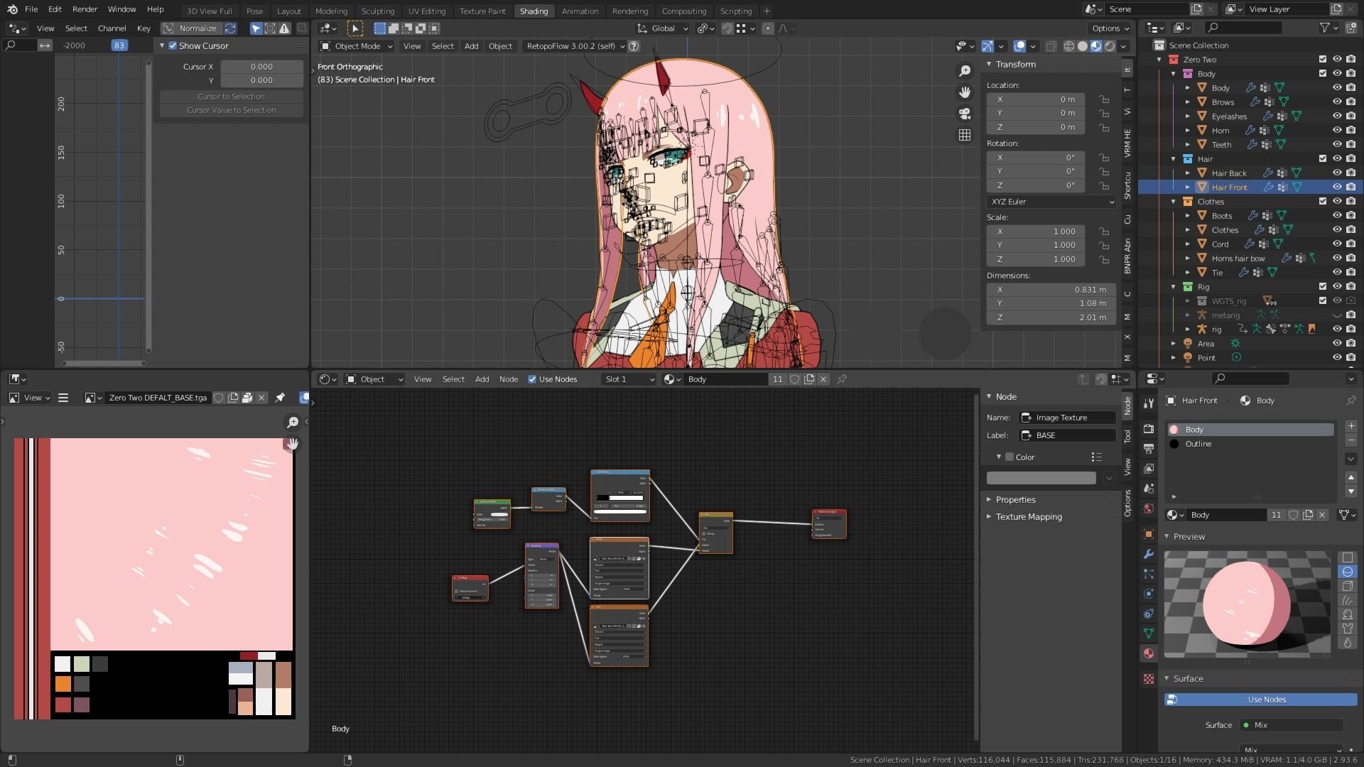 Pack Zero Two - Darling in the Franxx - Model 3D Blender 3D model_27