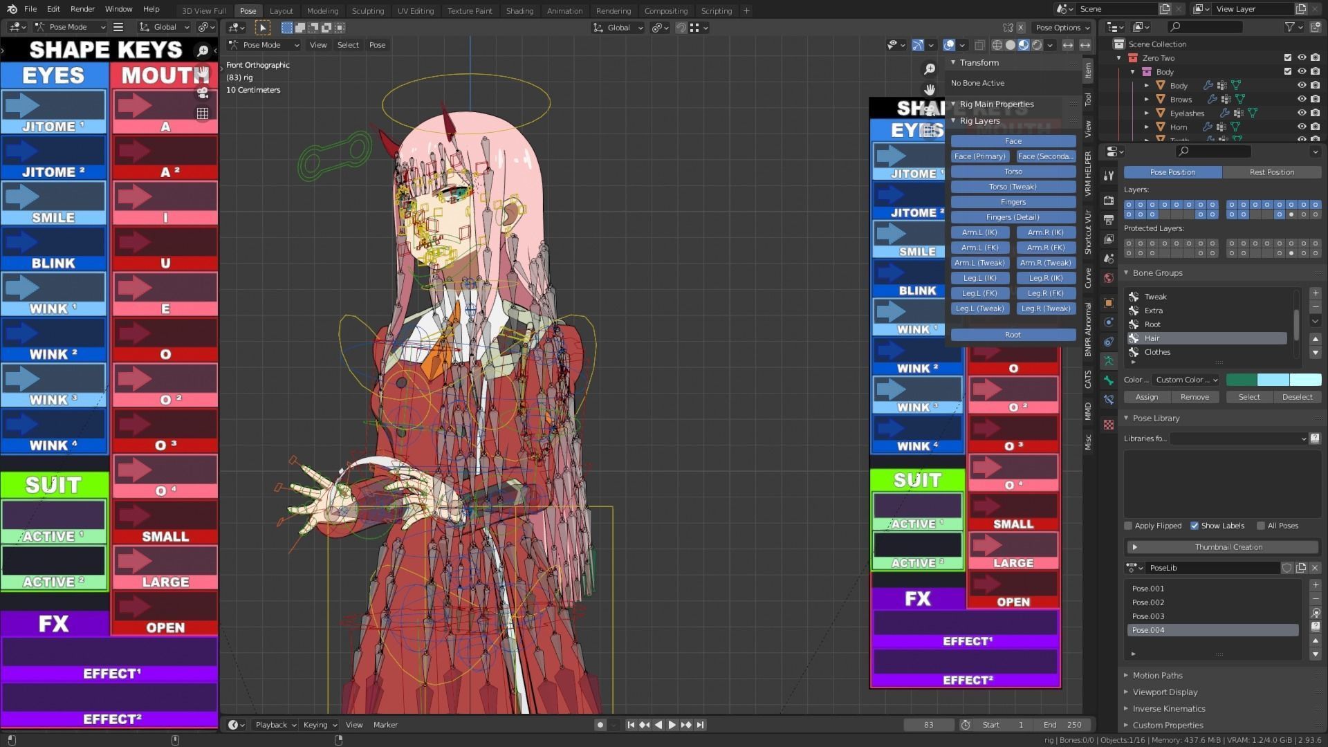 Pack Zero Two - Darling in the Franxx - Model 3D Blender 3D model_17