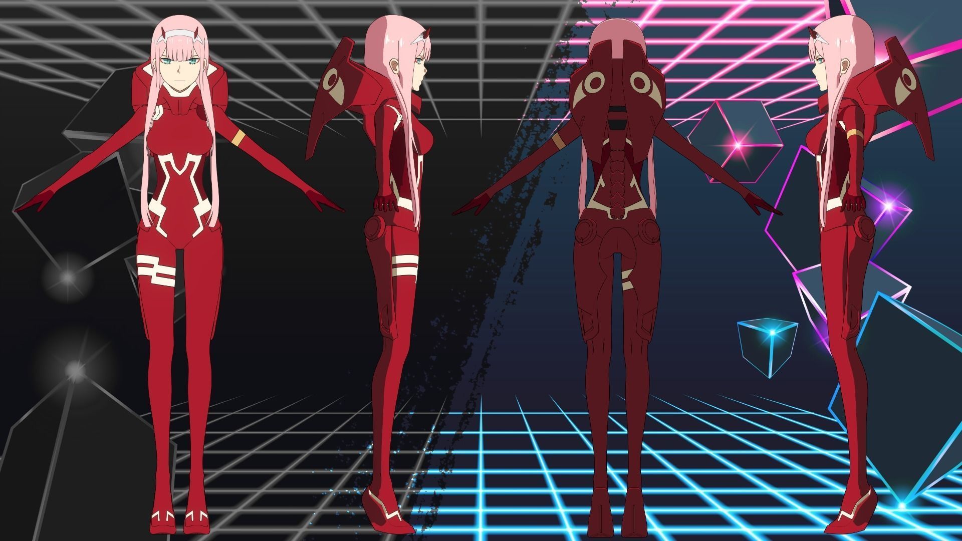 Pack Zero Two - Darling in the Franxx - Model 3D Blender 3D model_16
