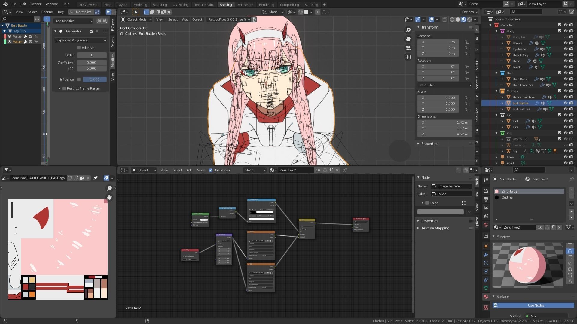 Pack Zero Two - Darling in the Franxx - Model 3D Blender 3D model_11