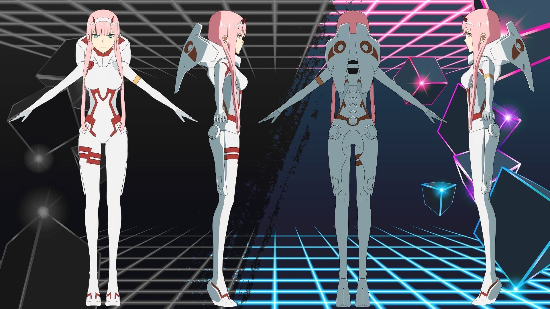 Pack Zero Two - Darling in the Franxx - Model 3D Blender 3D model_13