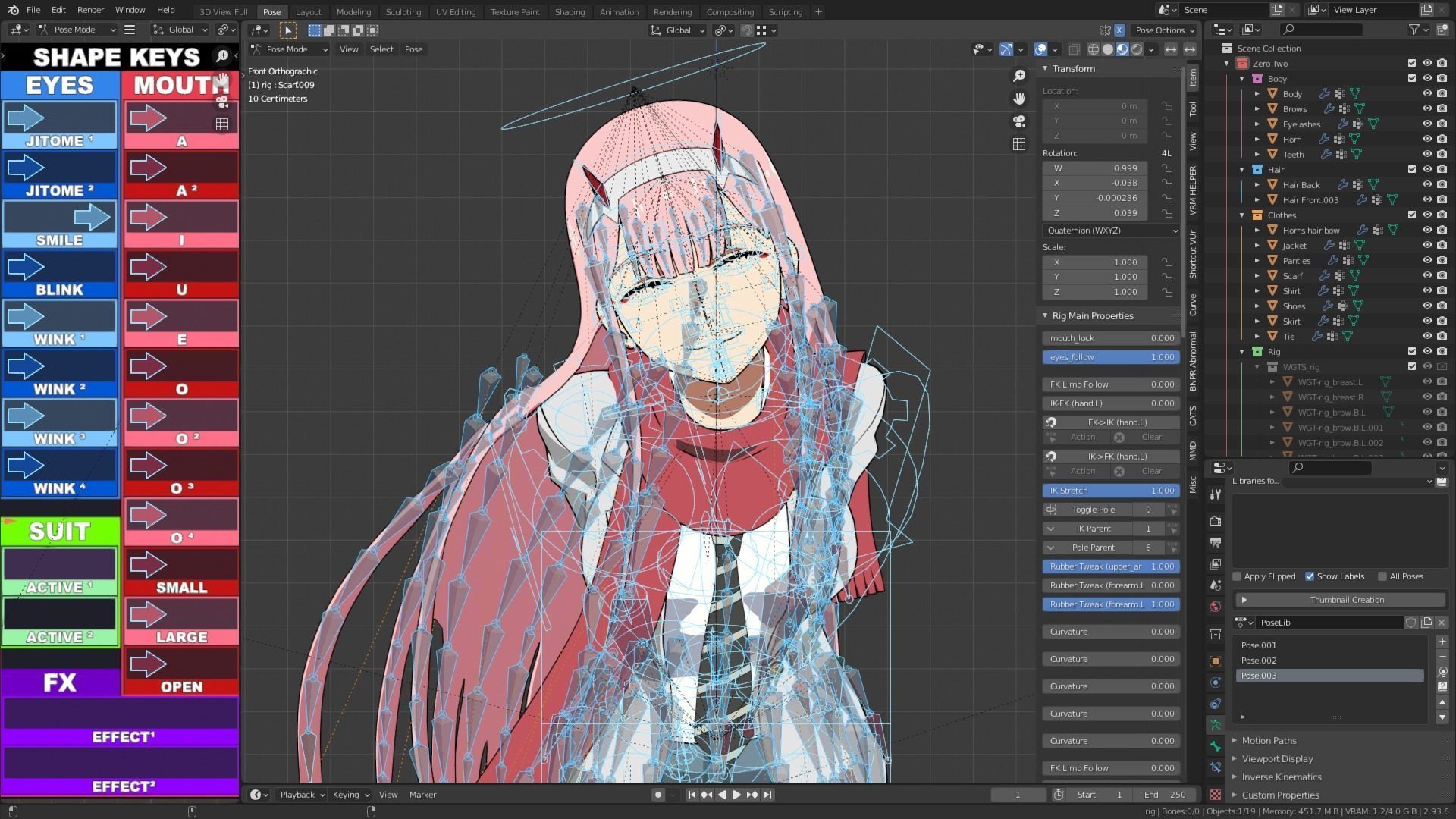 Pack Zero Two - Darling in the Franxx - Model 3D Blender 3D model_21