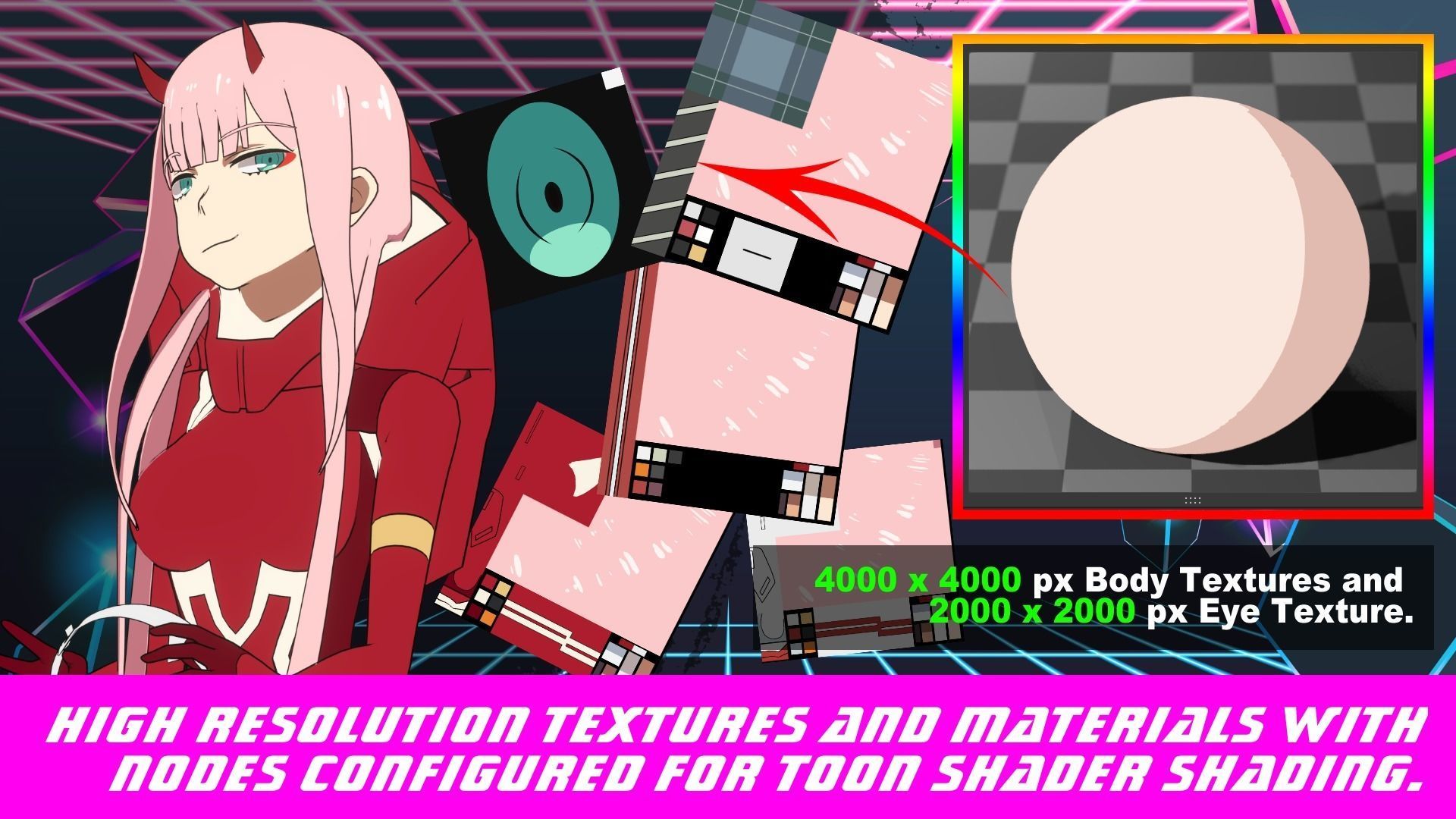 Pack Zero Two - Darling in the Franxx - Model 3D Blender 3D model_3