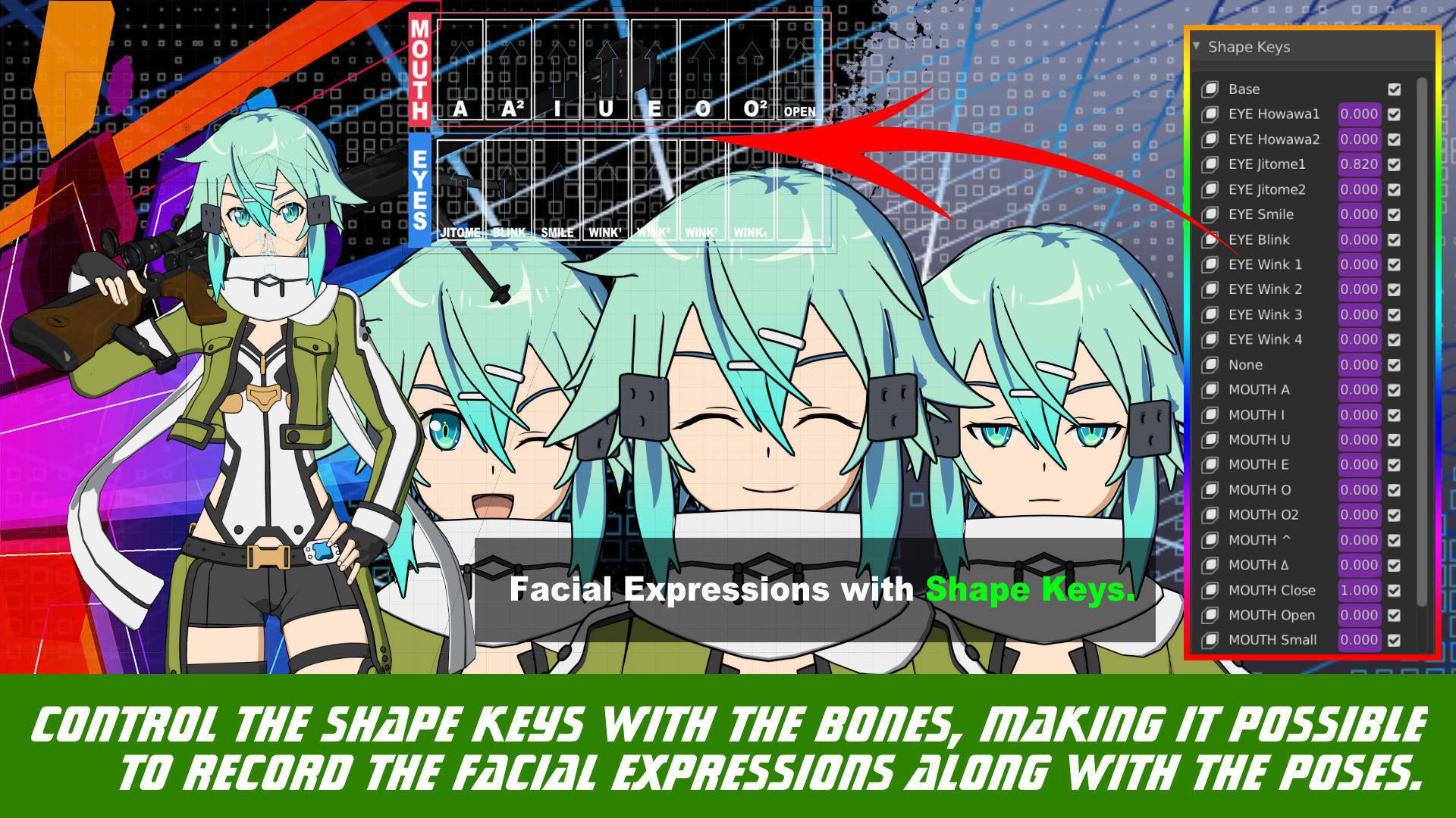 Sinon - SAO - Model 3D Blender 3D model_2